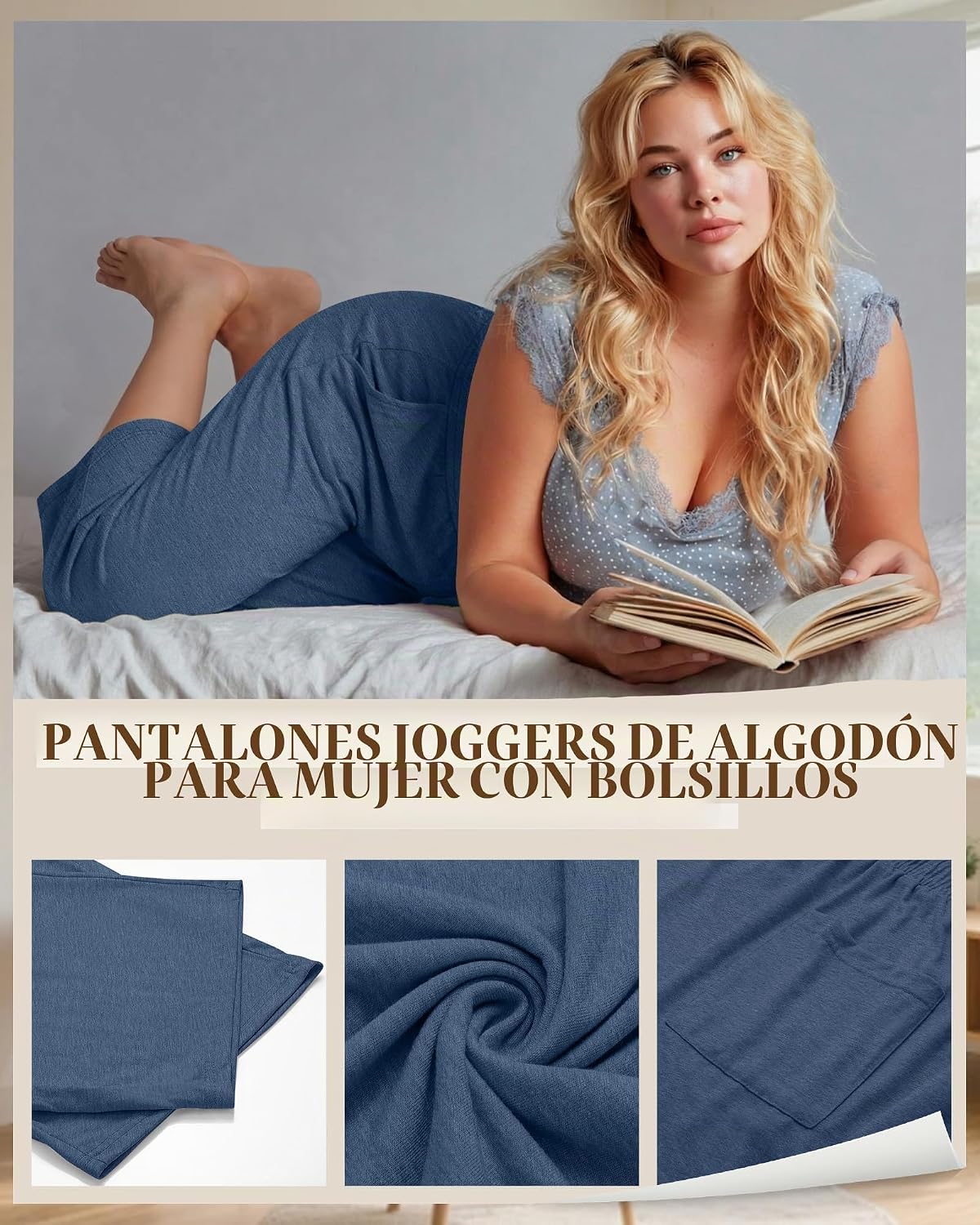PANTALÓN CAPRI NEER TALLA GRANDE ALGODÓN PACK 3 UNIDADES - 5