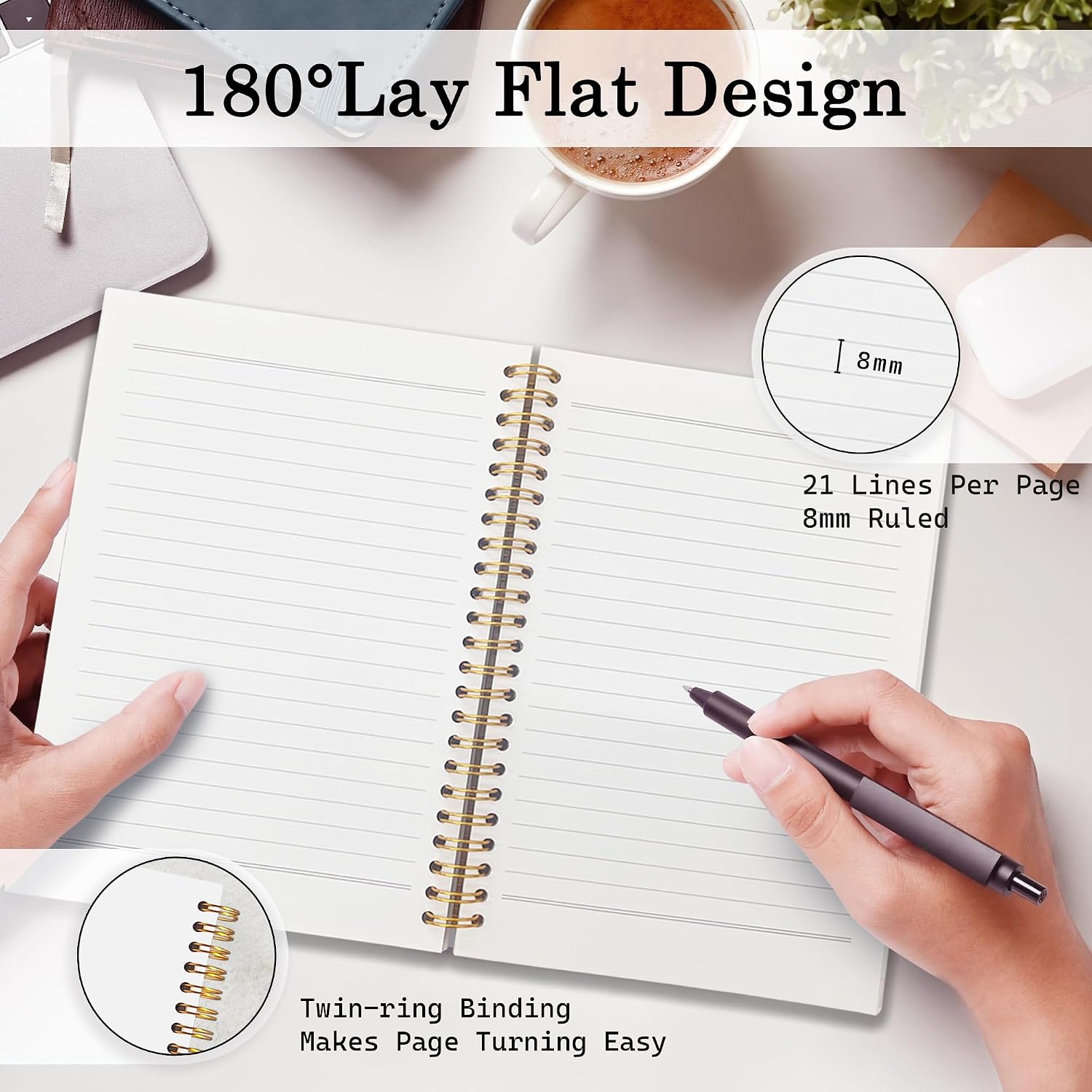 CUADERNO ESPIRAL MKIJUHB TAPA DURA 5.5X8.3 PULGADAS - 2