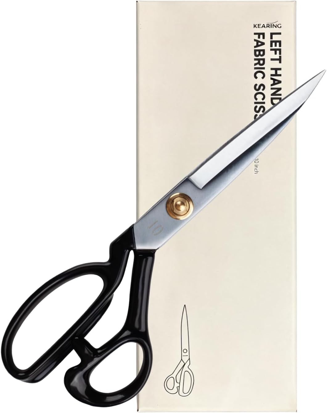 TIJERAS PARA TELA KEARING 10 PULGADAS PARA ZURDOS ACERO MANGANESO GALVANIZADO - 1