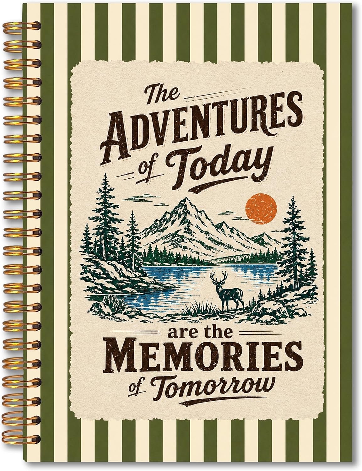 CUADERNO ESPIRAL MKIJUHB RETRO CAMPING 5.5X8.3 PULGADAS TAPA DURA - 1