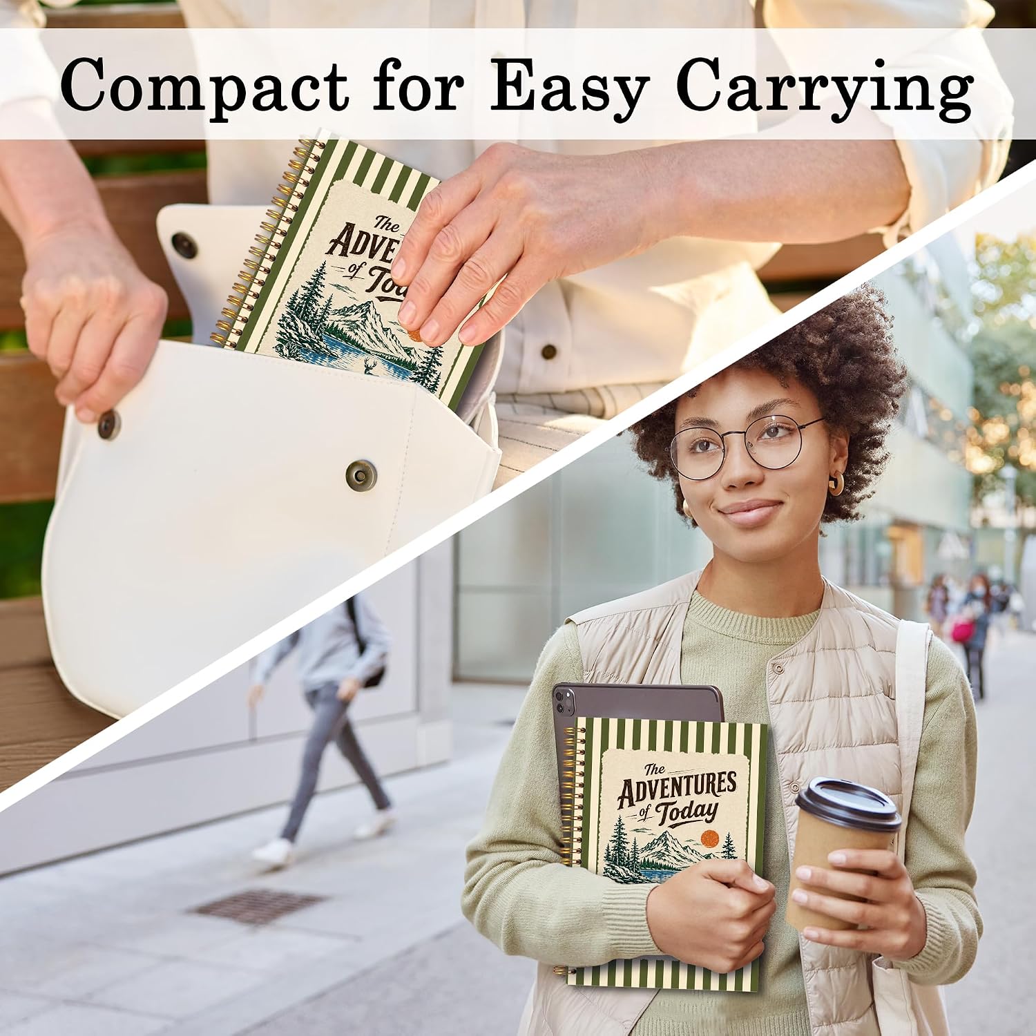 CUADERNO ESPIRAL MKIJUHB RETRO CAMPING 5.5X8.3 PULGADAS TAPA DURA - 3