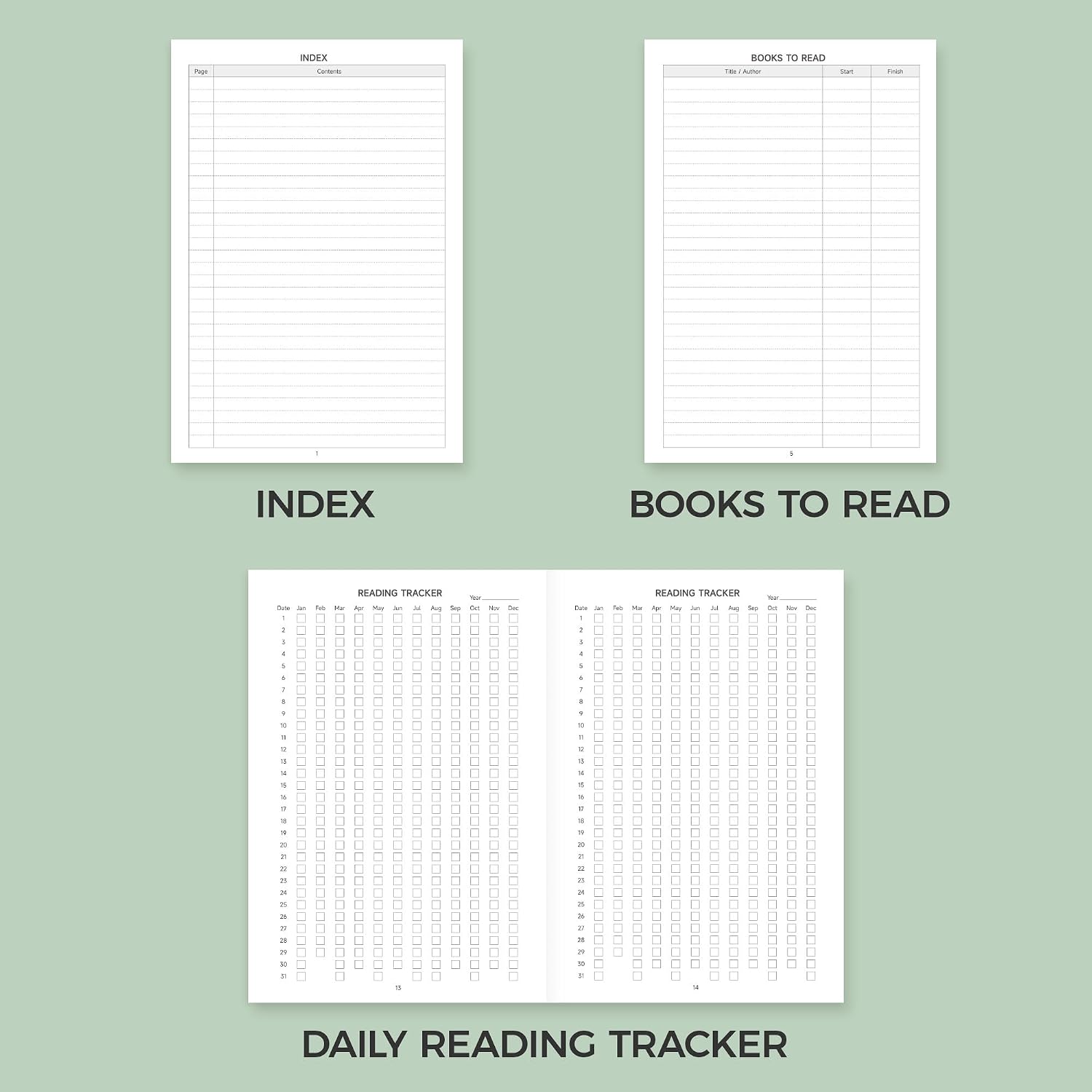 LIBRETA DE LECTURA VERVEORIG CON 60 RESEÑAS DE LIBROS, TAMAÑO A5 - 3