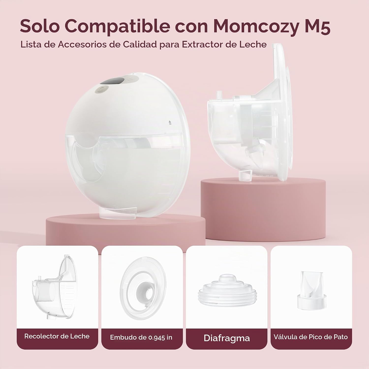REPUESTOS PARA SACALECHES MOMCOZY M5 TOVVILD 2 COLECTORES Y 10 INSERTOS DE BRIDA - 2