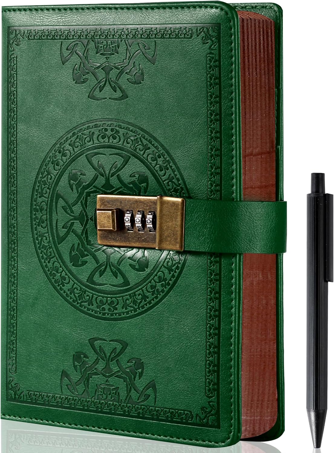 AGENDA CON CANDADO CAGIE VERDE 5.7' X 8.3' - 1
