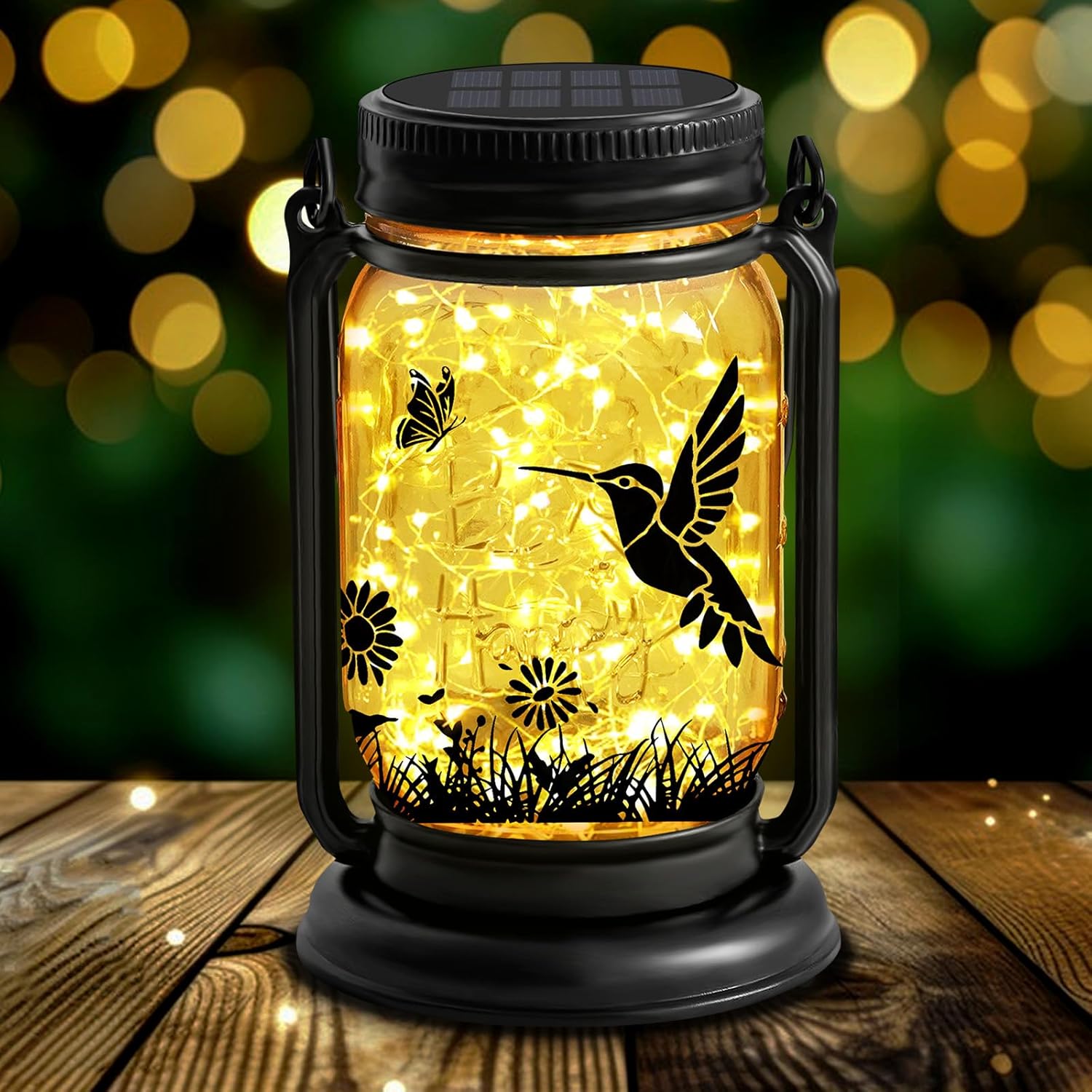FAROL SOLAR EXTERIOR YJFWAL HUMMINGBIRD WATERPROOF CON 30 LEDS - 1