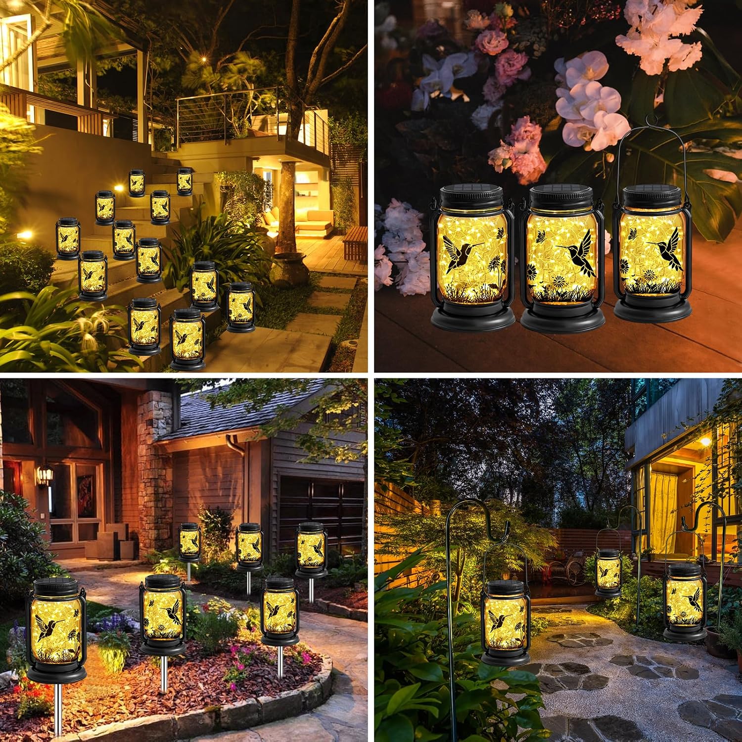 FAROL SOLAR EXTERIOR YJFWAL HUMMINGBIRD WATERPROOF CON 30 LEDS - 4