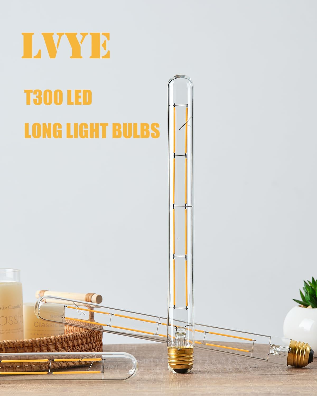 AMPOLLETA LED TUBULAR T10 LVYE 10W E26 LUZ CÁLIDA 3000K REGULABLE - 3