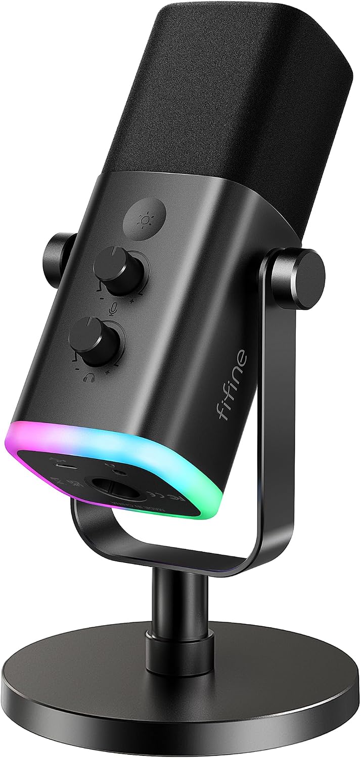MICRÓFONO DINÁMICO FIFINE AMPLIGAME AM8 USB/XLR PARA GAMING Y STREAMING - 1