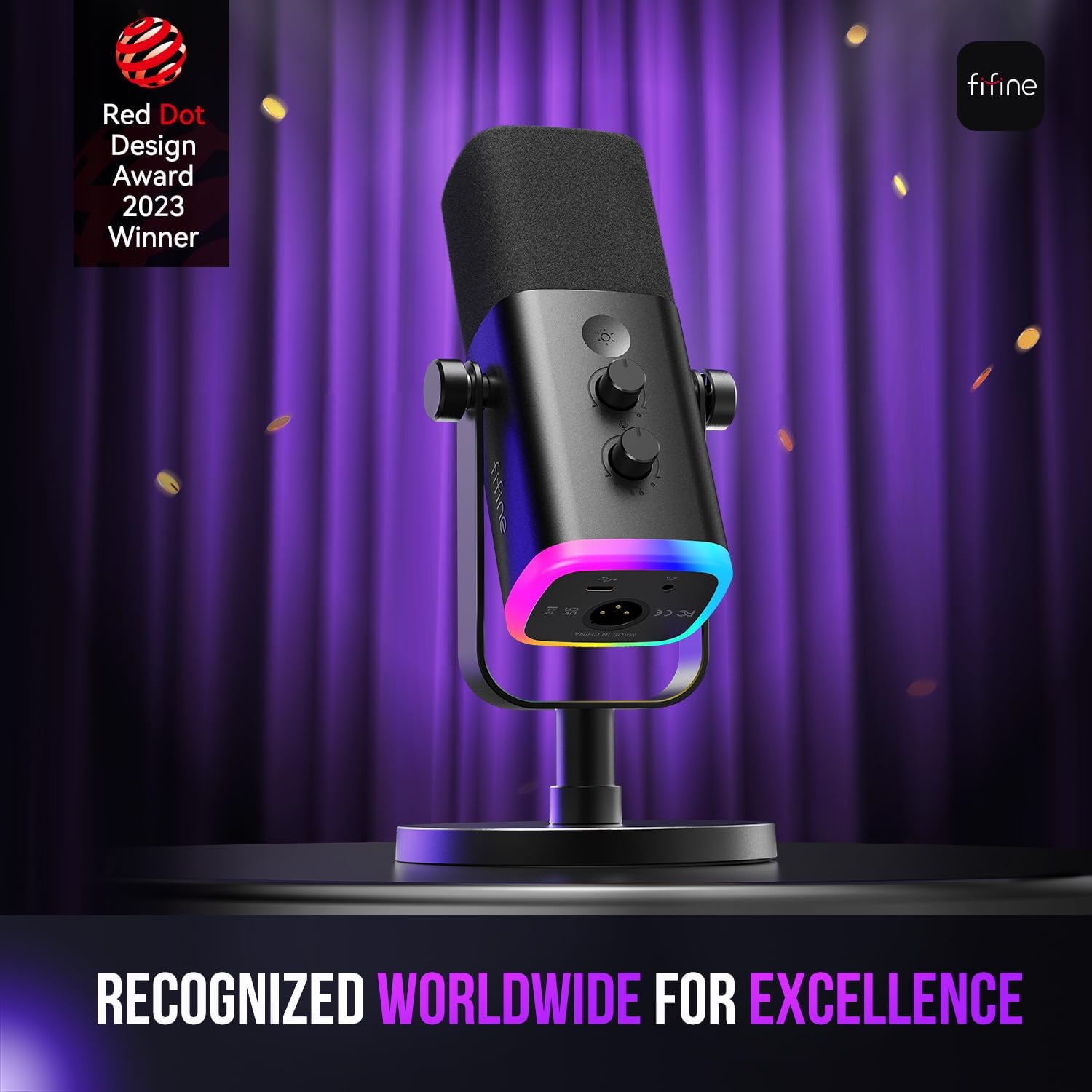 MICRÓFONO DINÁMICO FIFINE AMPLIGAME AM8 USB/XLR PARA GAMING Y STREAMING - 2