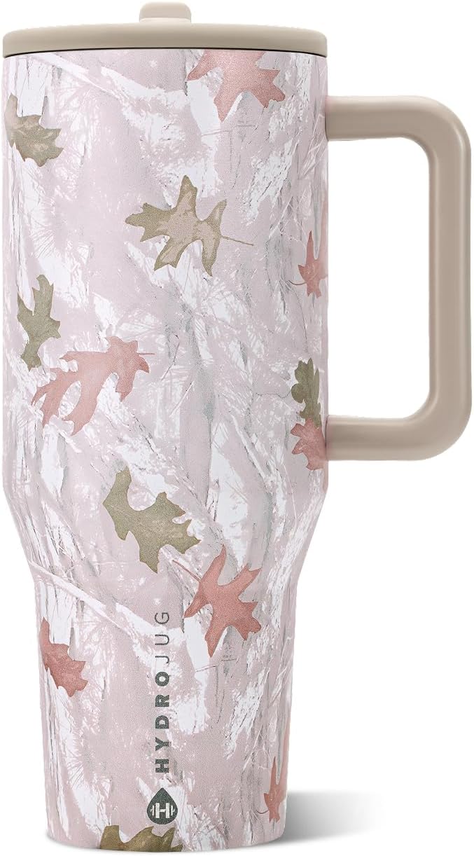 VASO TUMBLER HYDROJUG TRAVELER 32OZ CON AISLAMIENTO, ASA Y POPOTE CAMUFLAJE - 1