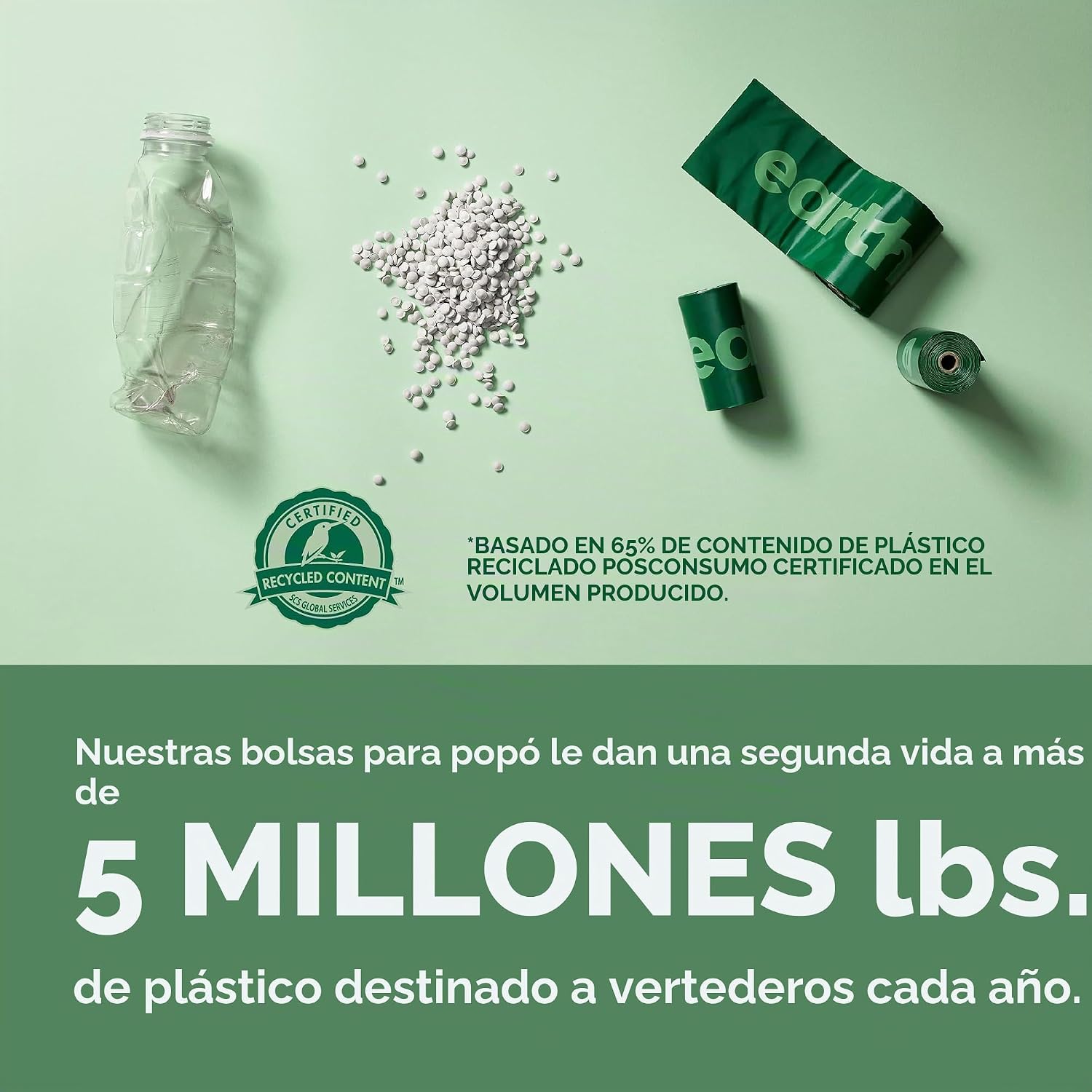 BOLSAS PARA DESECHOS DE PERRO EARTH RATED EN ROLLOS DE RECARGA, 600 BOLSAS, AROMA LAVANDA - 4