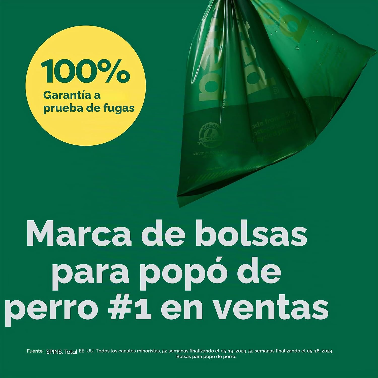 BOLSAS PARA DESECHOS DE PERRO EARTH RATED EN ROLLOS DE RECARGA, 600 BOLSAS, SIN AROMA - 2