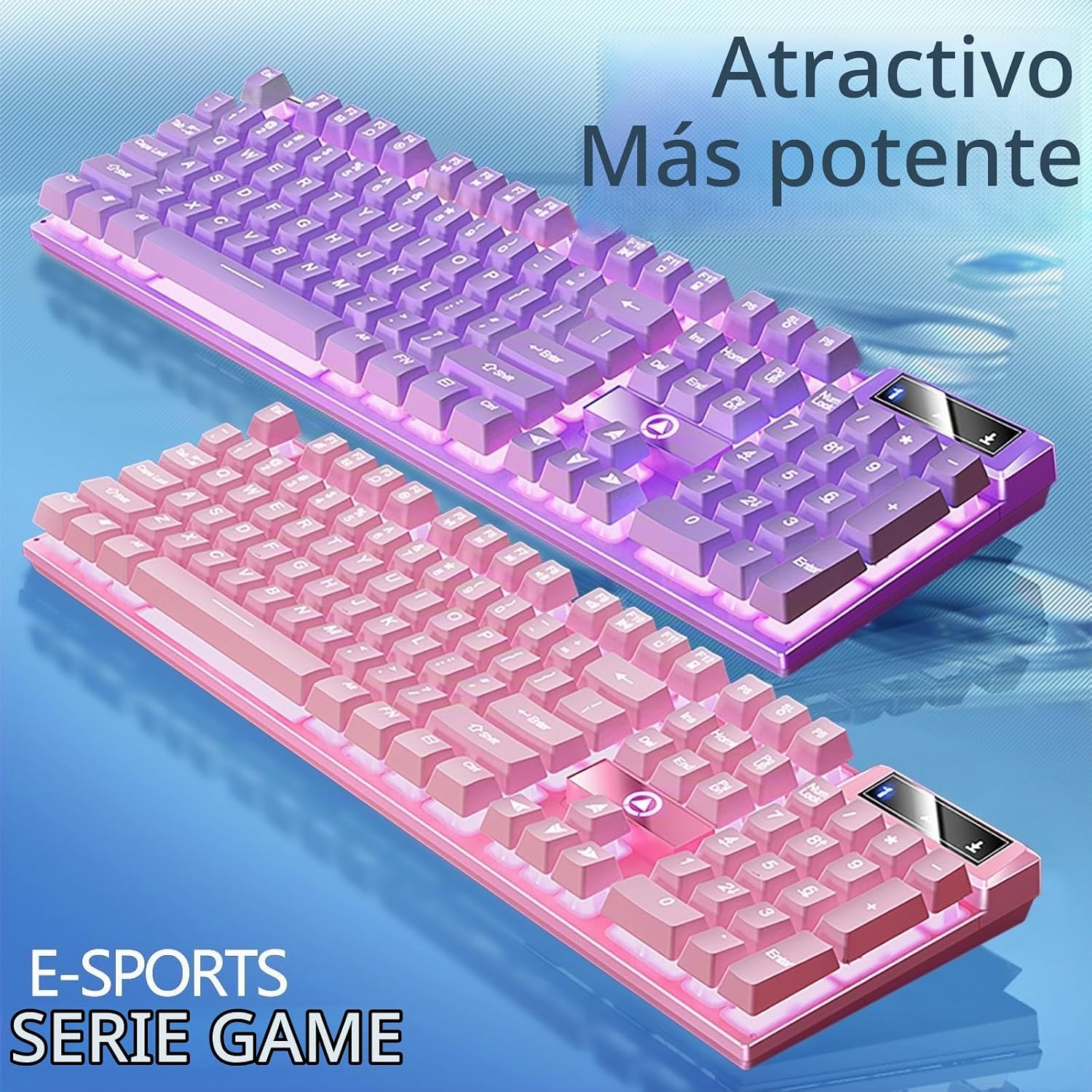 TECLADO GAMER LOVSKOO MECÁNICO RGB CON CABLE RETROILUMINADO - 3
