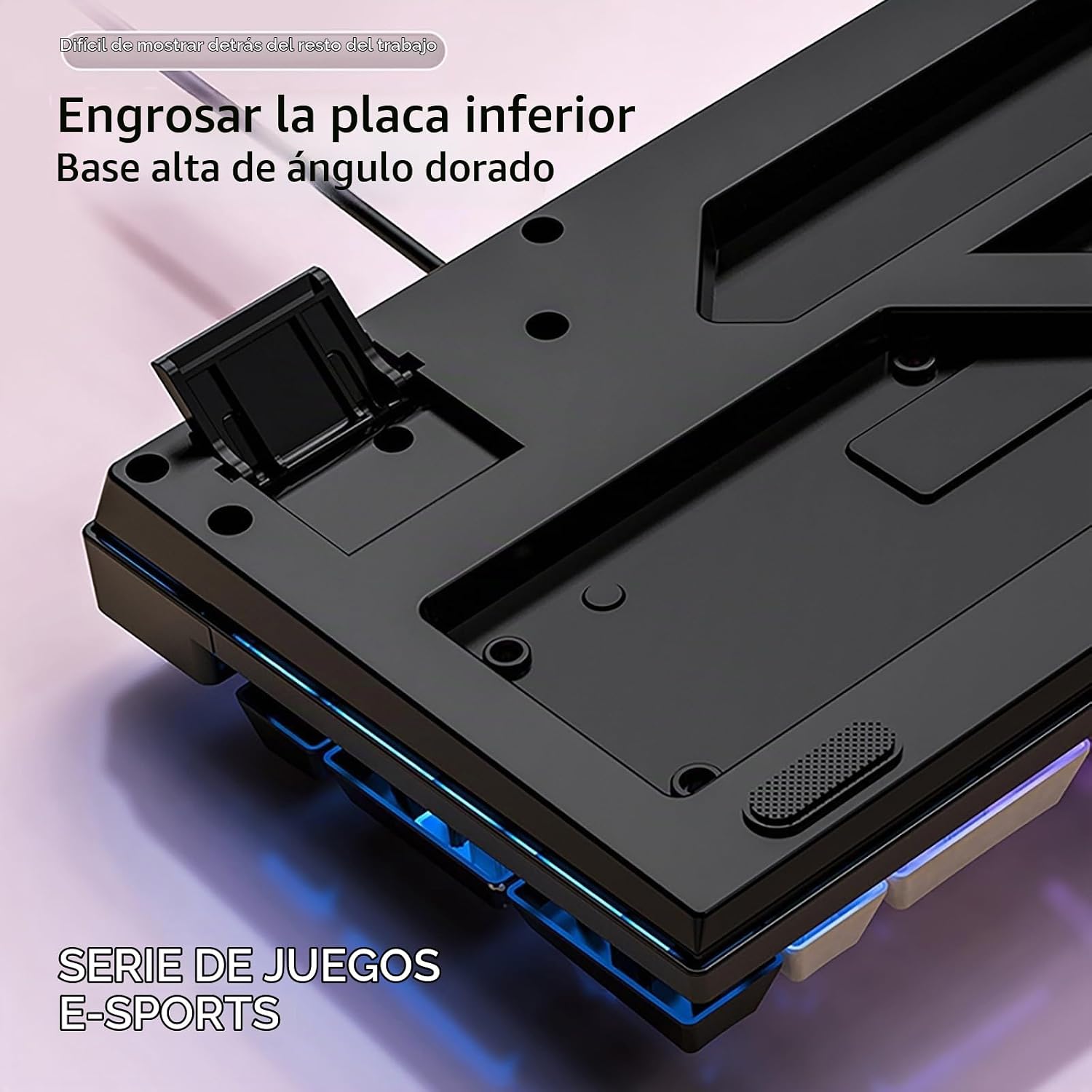 TECLADO GAMER LOVSKOO MECÁNICO RGB CON CABLE RETROILUMINADO - 4