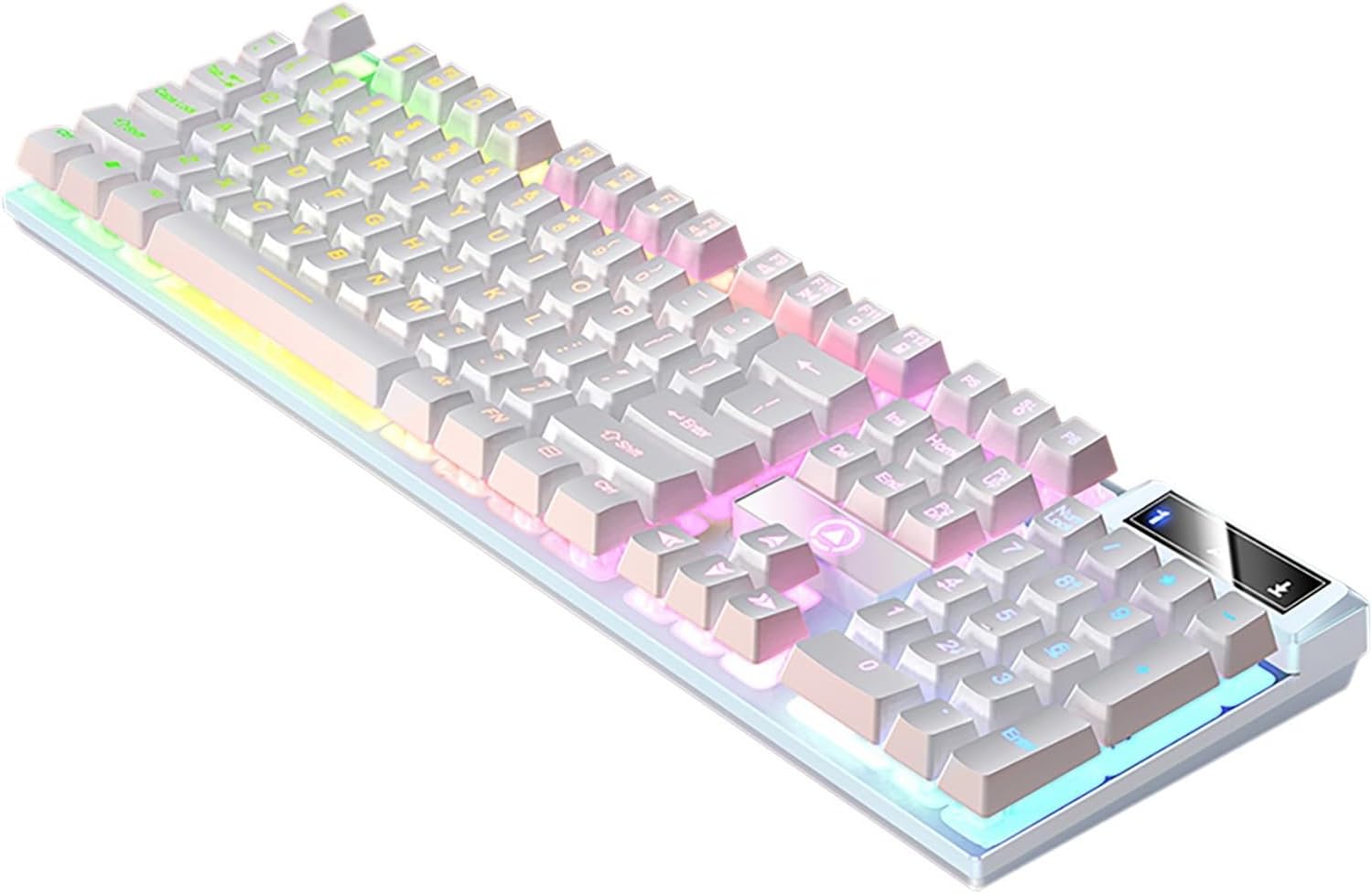 TECLADO GAMER LOVSKOO MECÁNICO RGB CON CABLE RESISTENTE A DERRAMES - 1