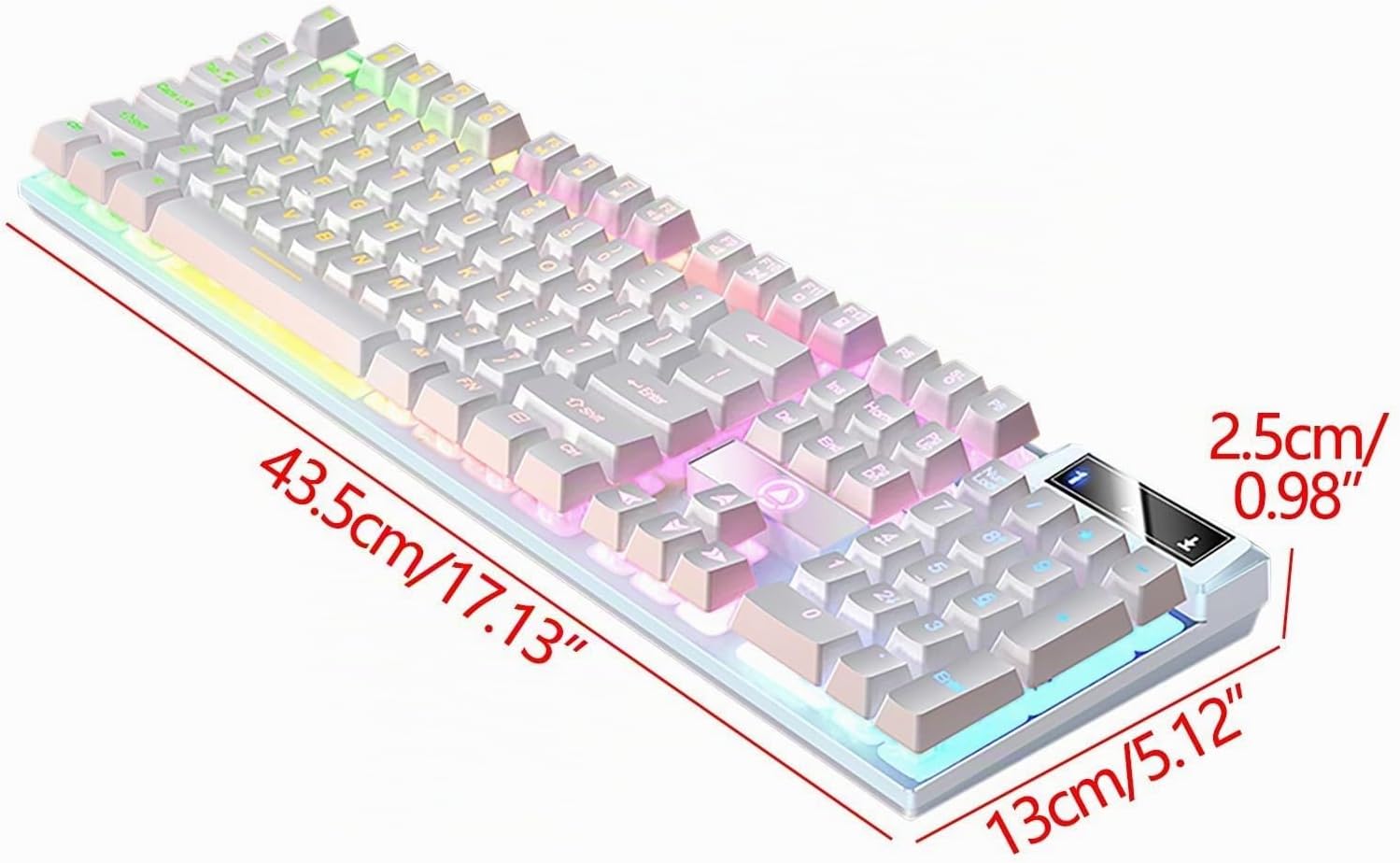 TECLADO GAMER LOVSKOO MECÁNICO RGB CON CABLE RESISTENTE A DERRAMES - 2