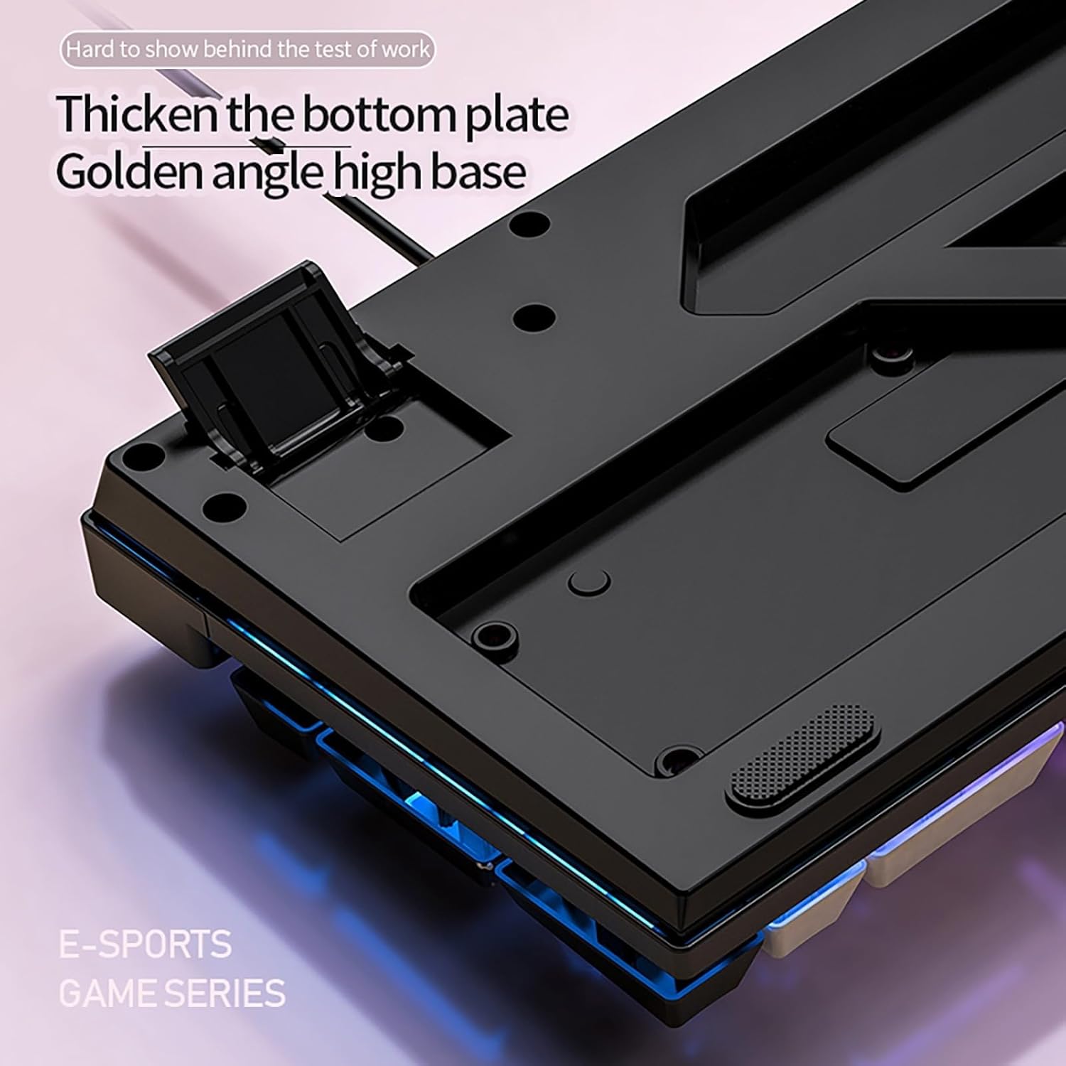 TECLADO GAMER LOVSKOO MECÁNICO RGB CON CABLE RESISTENTE A DERRAMES - 4