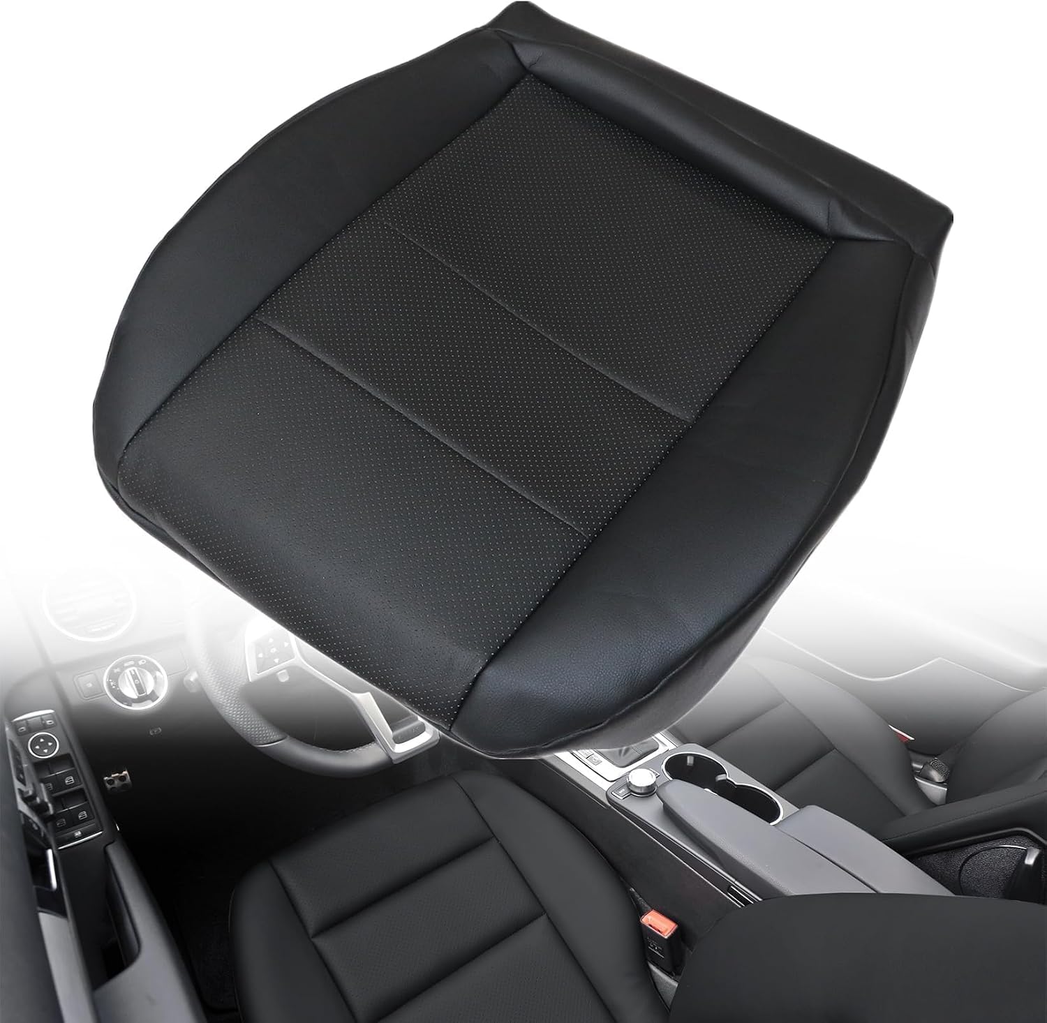 FUNDAS DE ASIENTO DE REEMPLAZO NLQR PARA MERCEDES BENZ GLK Y C-CLASS NEGRO - 3