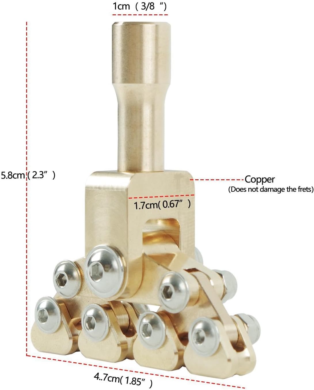 CABEZAL PRENSA DE TRASTES COLAXI FRET PRESS-01, COBRE Y ACERO INOXIDABLE - 3