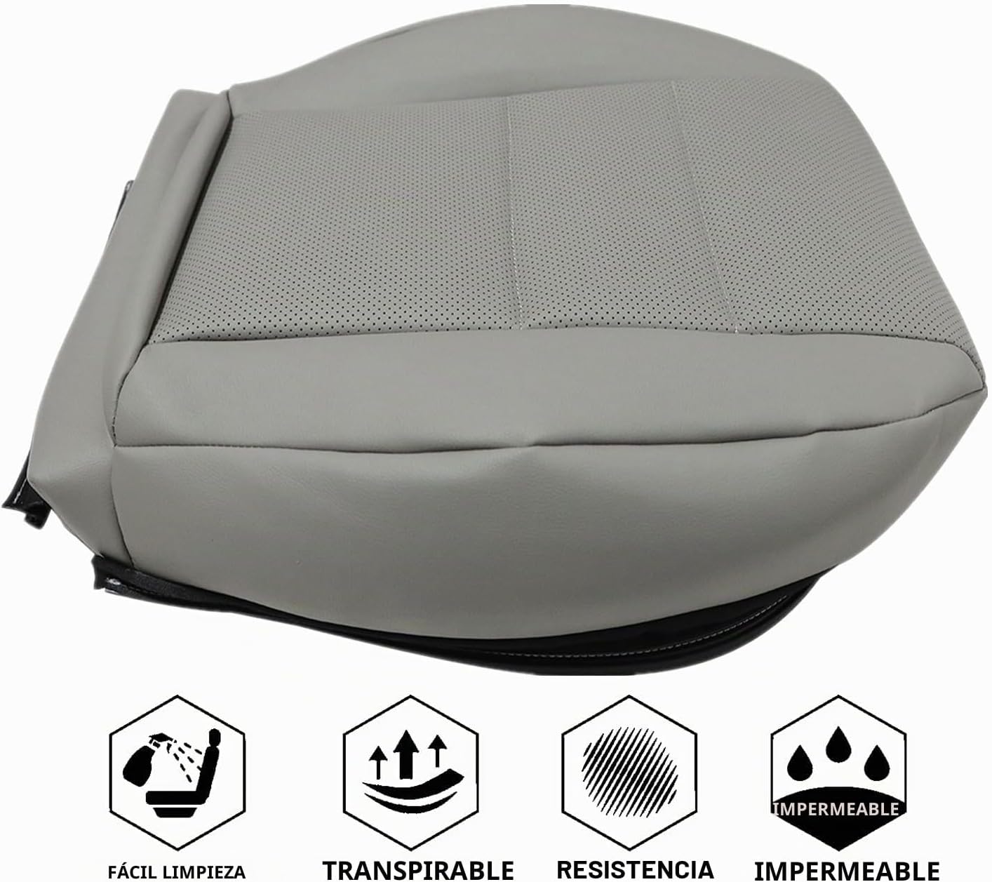 FUNDA DE ASIENTO INFERIOR NLQR PARA MERCEDES BENZ C250 C300 C350 W204 2008-2015 GRIS - 4