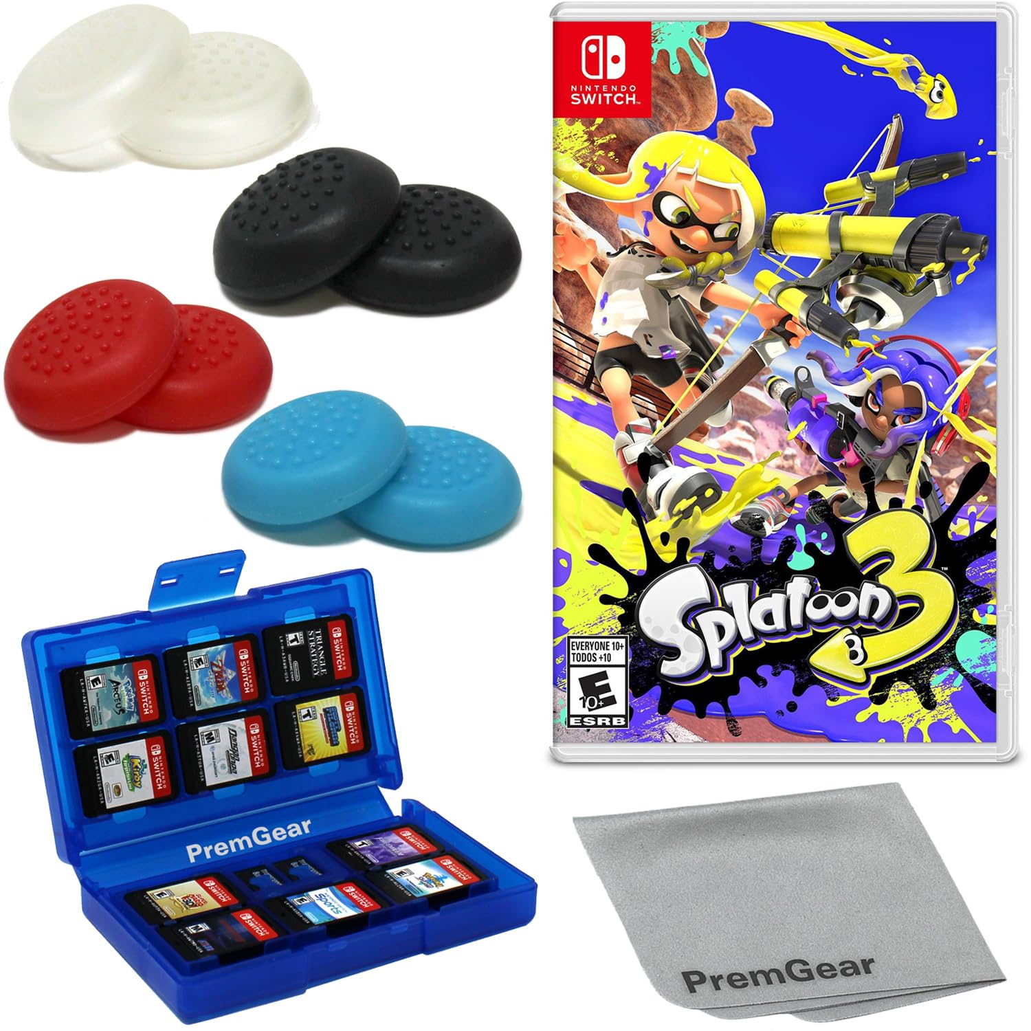 VIDEOJUEGO SPLATOON 3 PARA NINTENDO SWITCH VERSIÓN USA CON ACCESORIOS PREMGEAR - 1