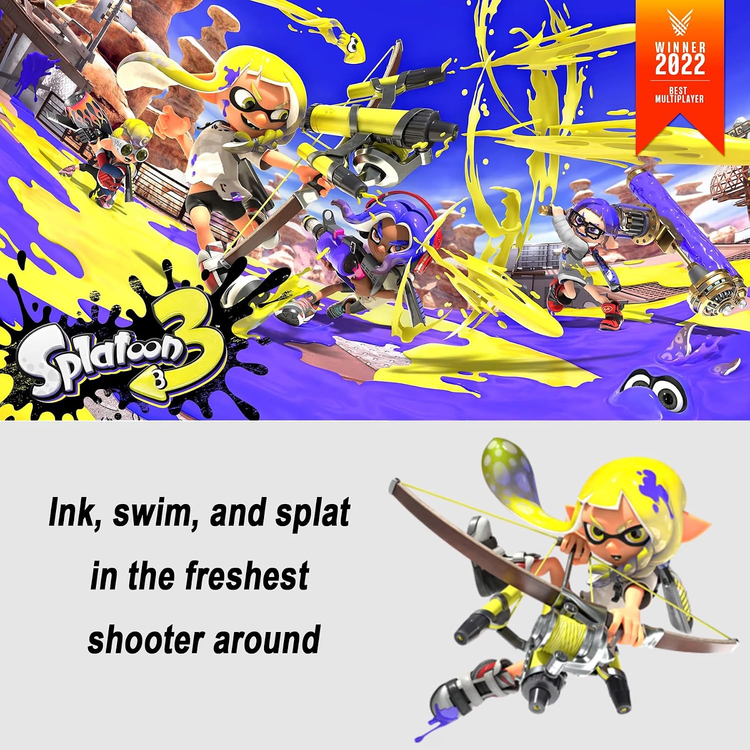 VIDEOJUEGO SPLATOON 3 PARA NINTENDO SWITCH VERSIÓN USA CON ACCESORIOS PREMGEAR - 2