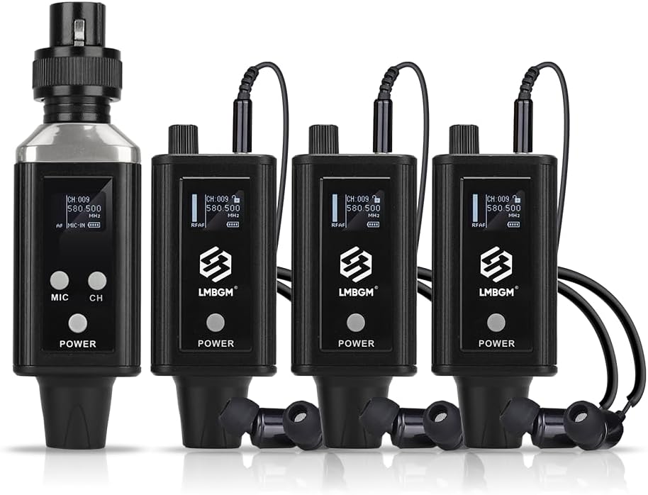 SISTEMA DE MONITOREO IN-EAR INALÁMBRICO A9 UHF LMBGM CON TRANSMISOR Y RECEPTOR - 1