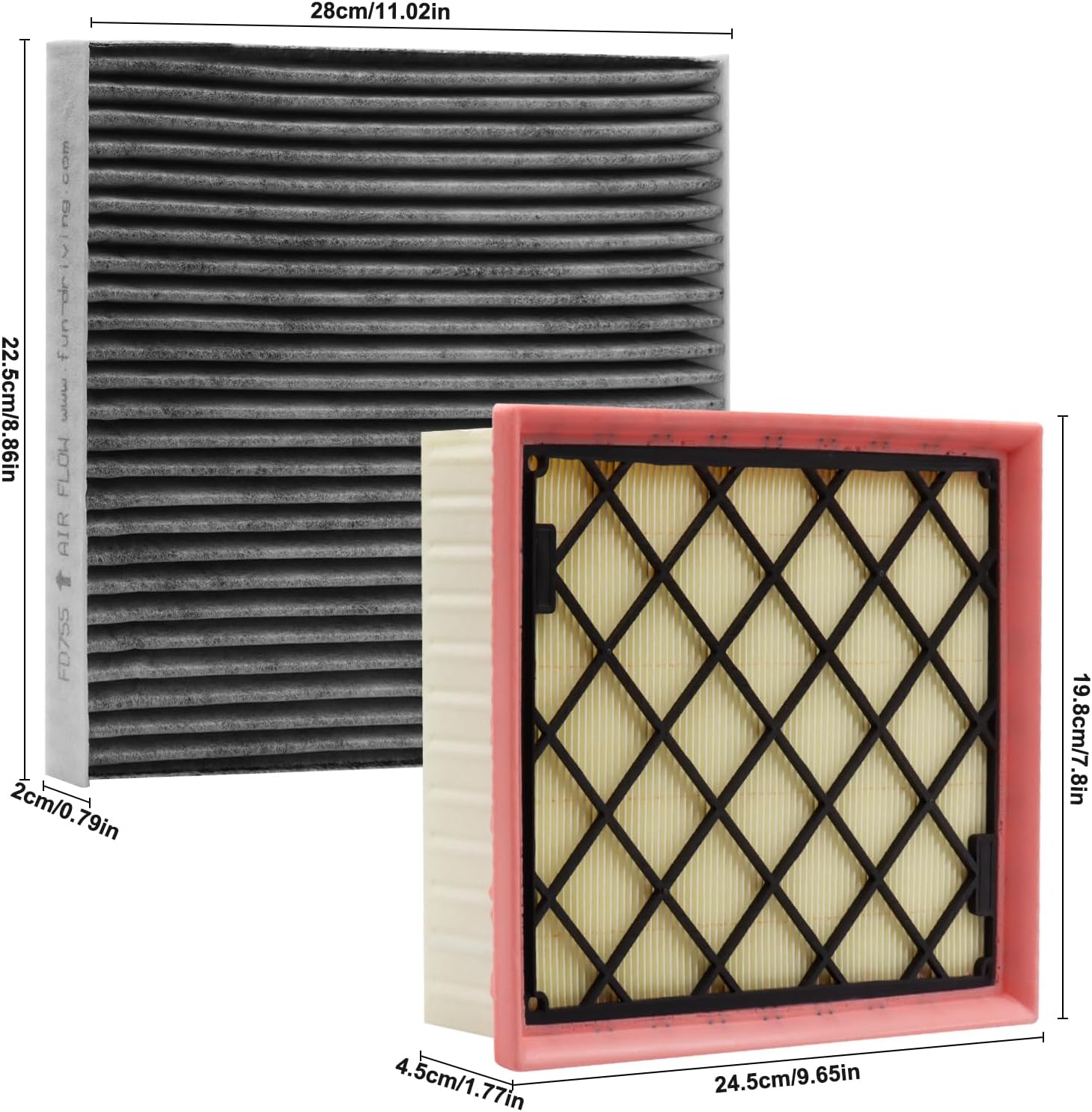 FILTRO DE AIRE DE CABINA Y MOTOR PARA FORD EDGE 2015-2024 - 2