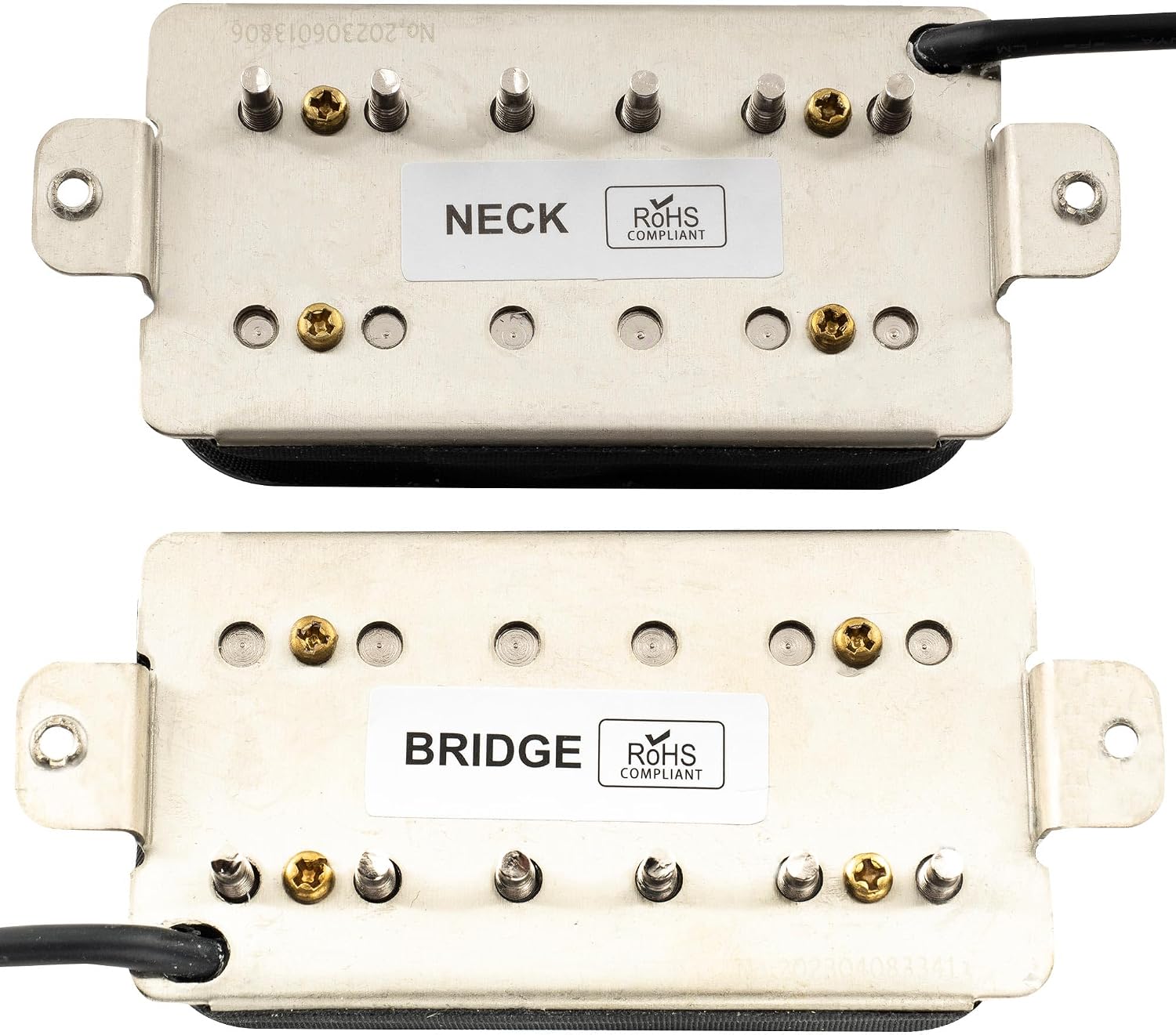 JUEGO DE PASTILLAS MUSICLILY PRO LP-OMHA ALNICO 5 HUMBUCKER PARA GUITARRA ELÉCTRICA NEGRO - 4