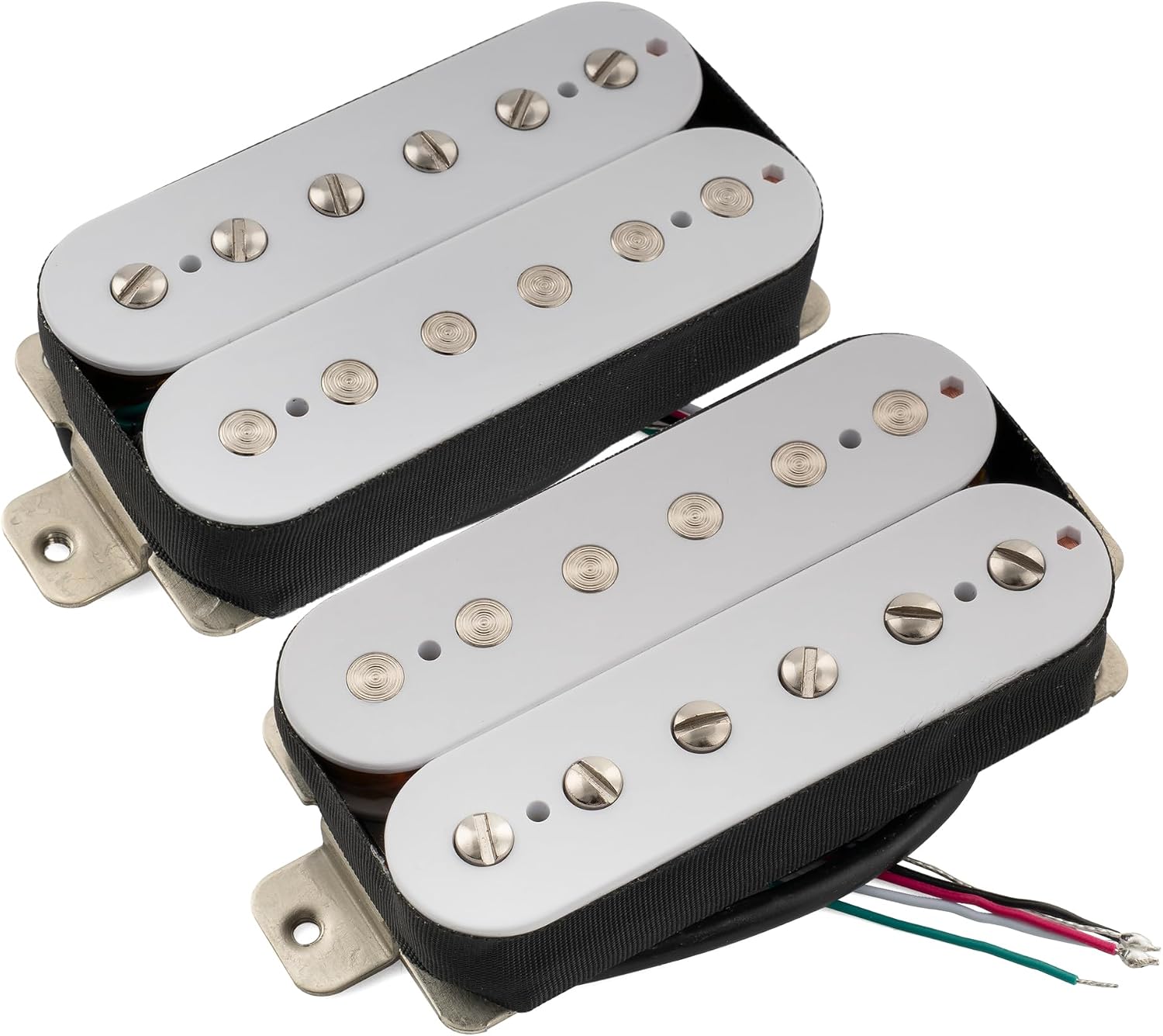 JUEGO DE PASTILLAS MUSICLILY PRO LP-OMHA ALNICO 5 HUMBUCKER PARA GUITARRA ELÉCTRICA BLANCO - 1