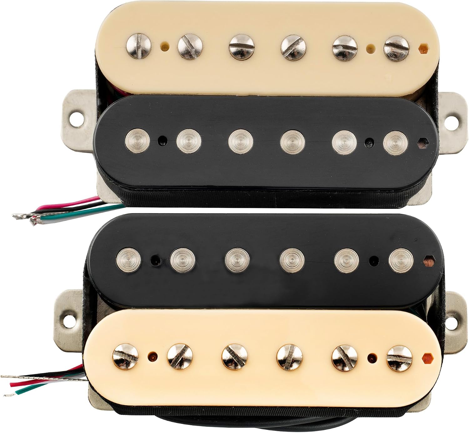 JUEGO DE PASTILLAS MUSICLILY PRO LP-OMHA ALNICO 5 HUMBUCKER CUELLO Y PUENTE ZEBRA - 5