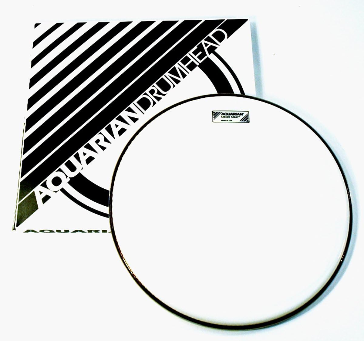 PARCHE DE BATERÍA AQUARIAN BLANCO LISO DE UNA CAPA - 2