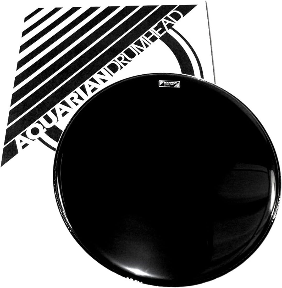 PARCHE DE BATERÍA AQUARIAN CLASSIC CLEAR 18 PULGADAS NEGRO BRILLANTE - 2
