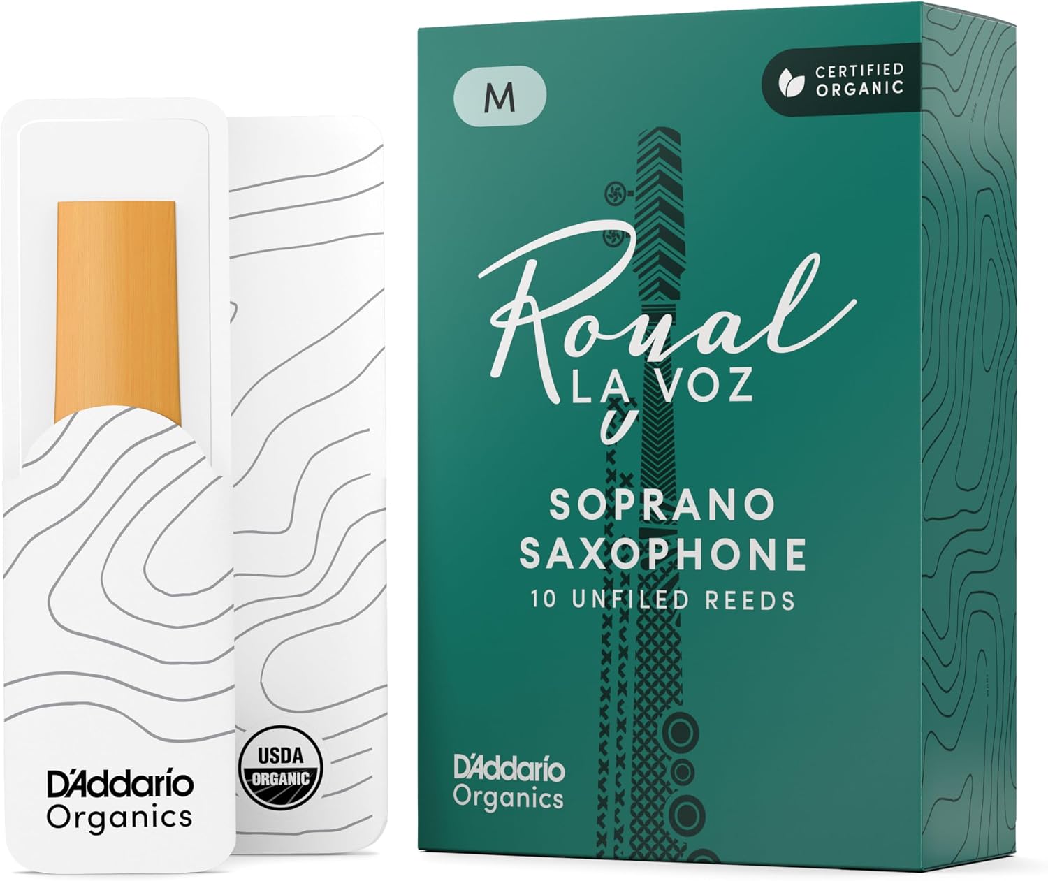 CAÑAS PARA SAXO SOPRANO RICO LA VOZ MEDIUM, CAJA DE 10 UNIDADES - 1