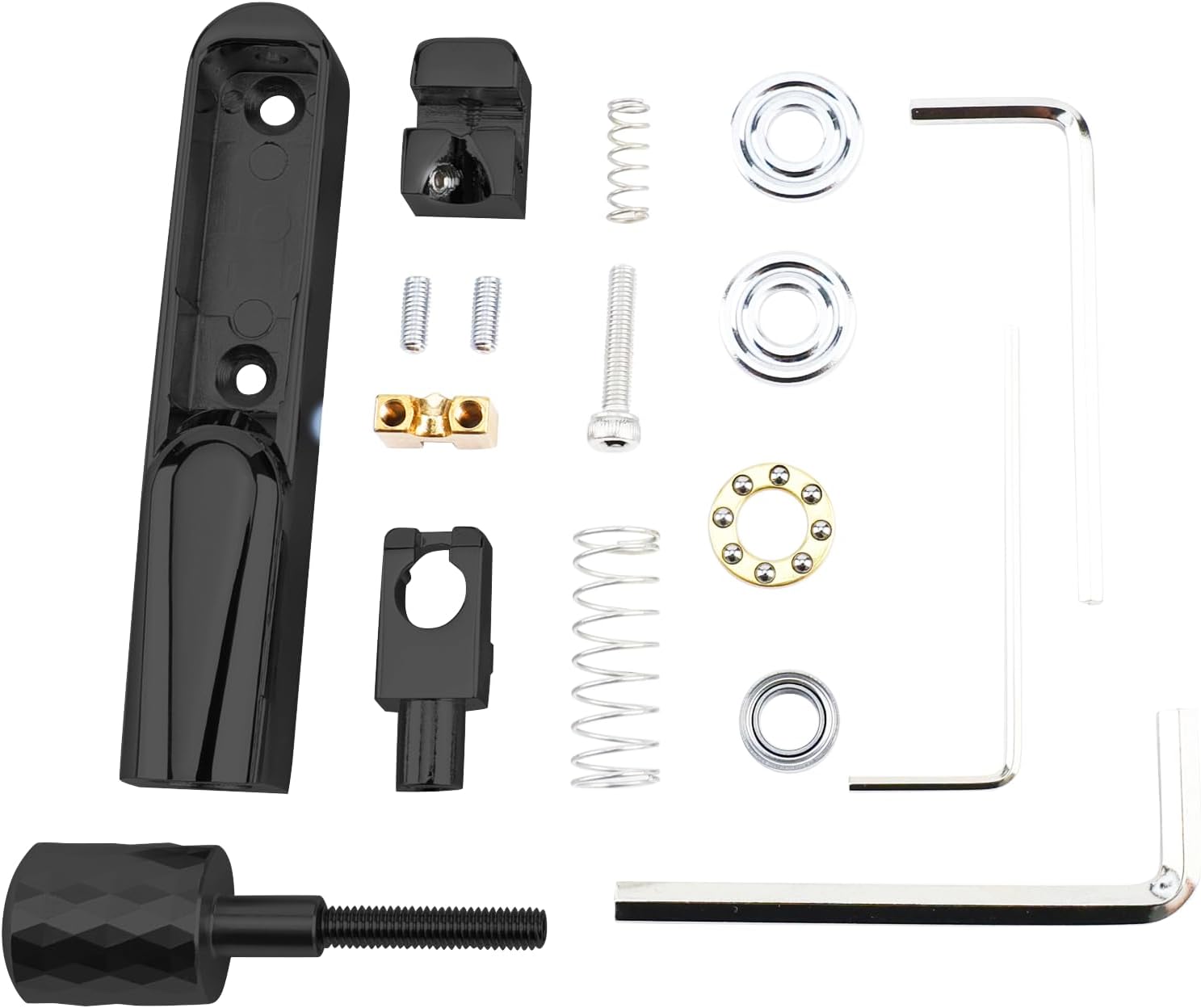 PACK DE 5 PUENTES INDIVIDUALES PARA BAJO ELÉCTRICO HEADLESS DE 5 CUERDAS OVSAL NEGRO CONDUCTOR - 2