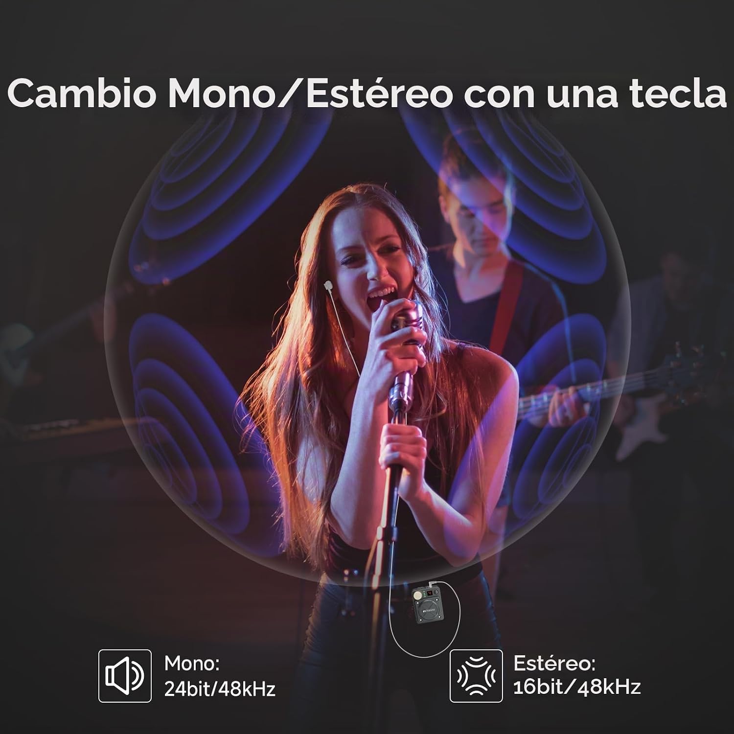 SISTEMA INALÁMBRICO DE MONITOREO IN-EAR RETEKESS TA101 RECEPTOR ESTÉREO - 4