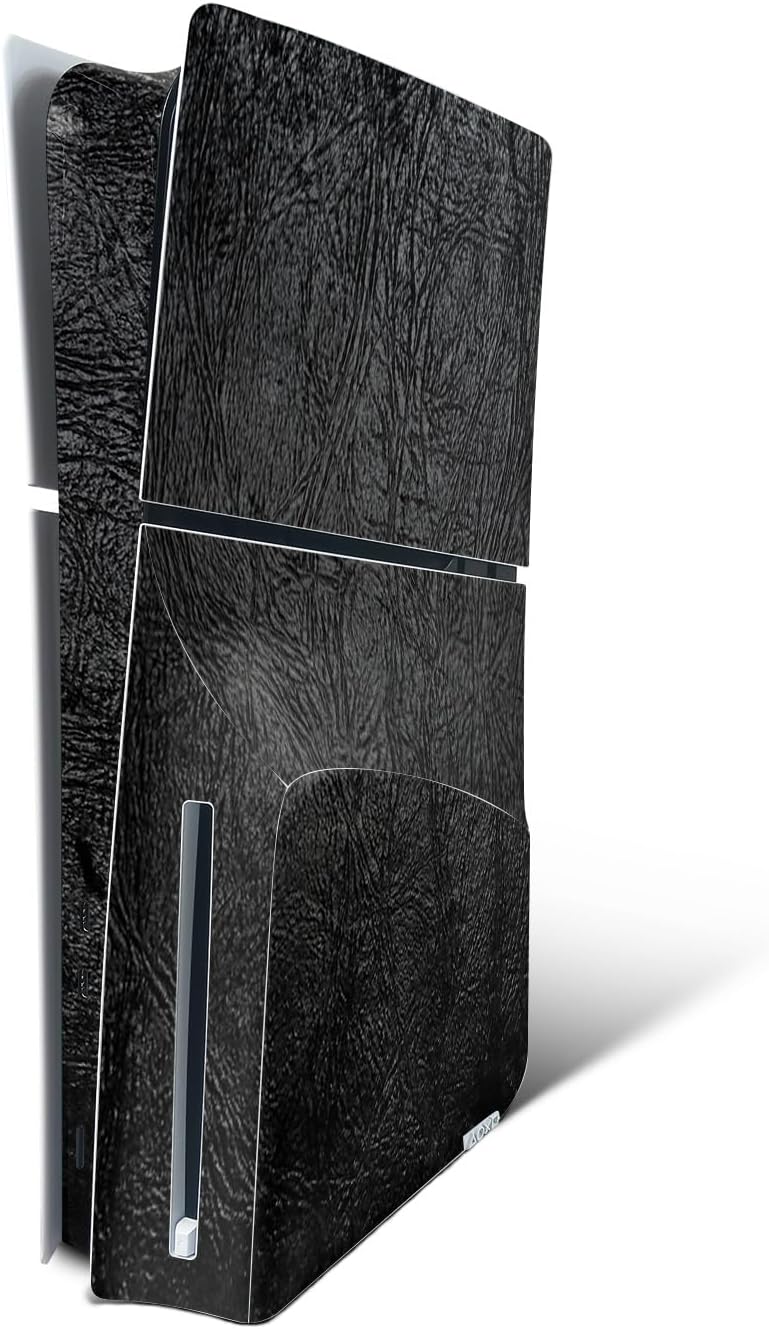 SKIN VINILO MIGHTYSKINS COMPATIBLE CON PLAYSTATION 5 SLIM DISK EDITION NEGRO CUERO - 1