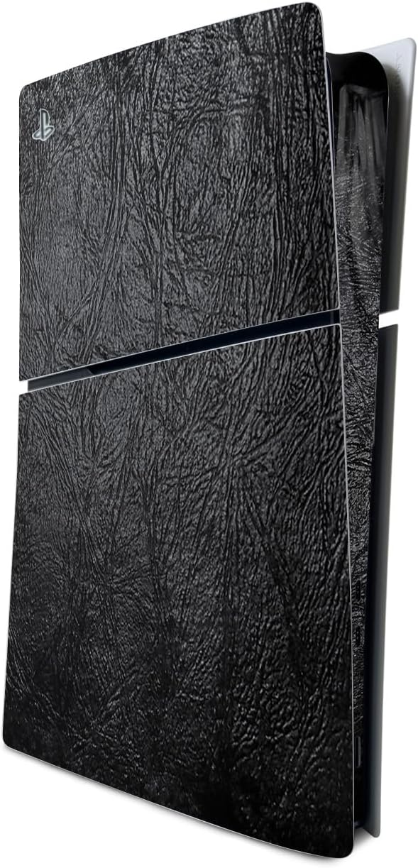 SKIN VINILO PARA PLAYSTATION 5 SLIM DIGITAL EDITION CUERO NEGRO - 1