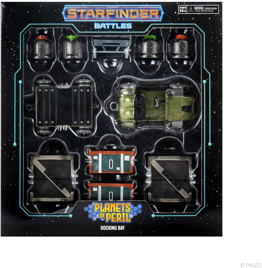 JUEGO DE MESA WIZKIDS STARFINDER BATTLES PLANETS OF PERIL DOCKING BAY PREMIUM SET - 1