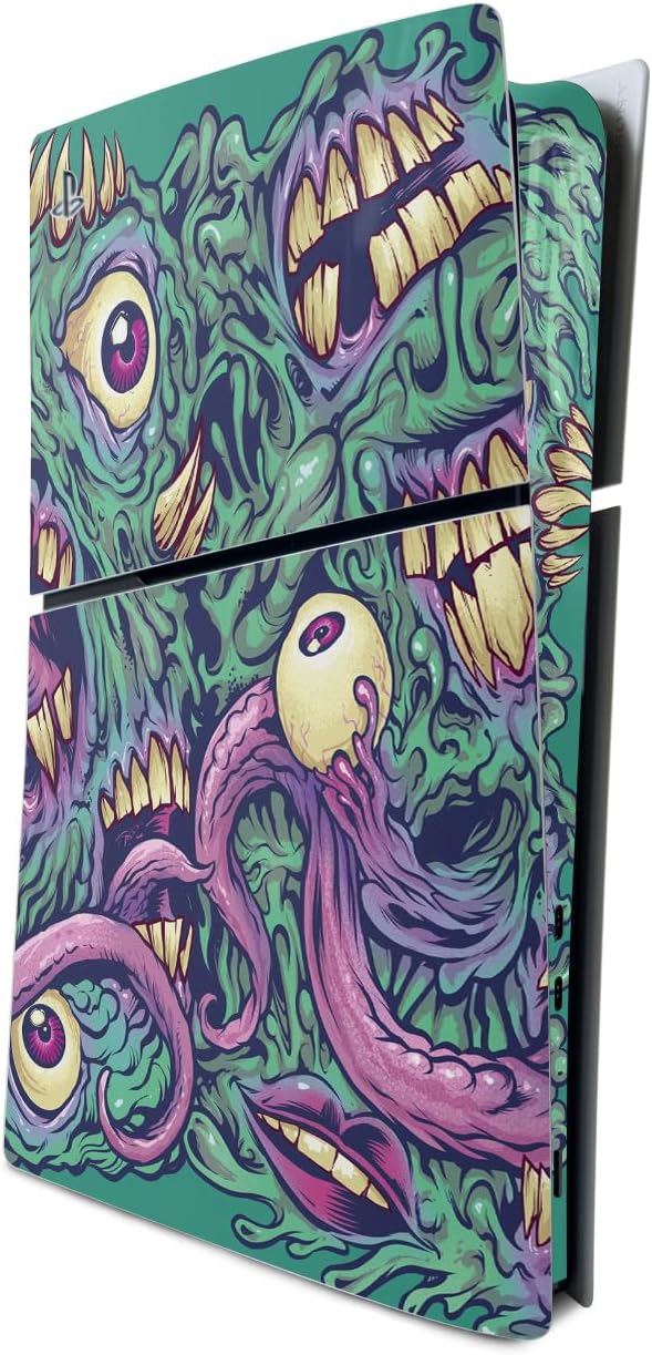 SKIN VINILO PARA PLAYSTATION 5 SLIM DIGITAL EDITION EYES AND TEETH - 1
