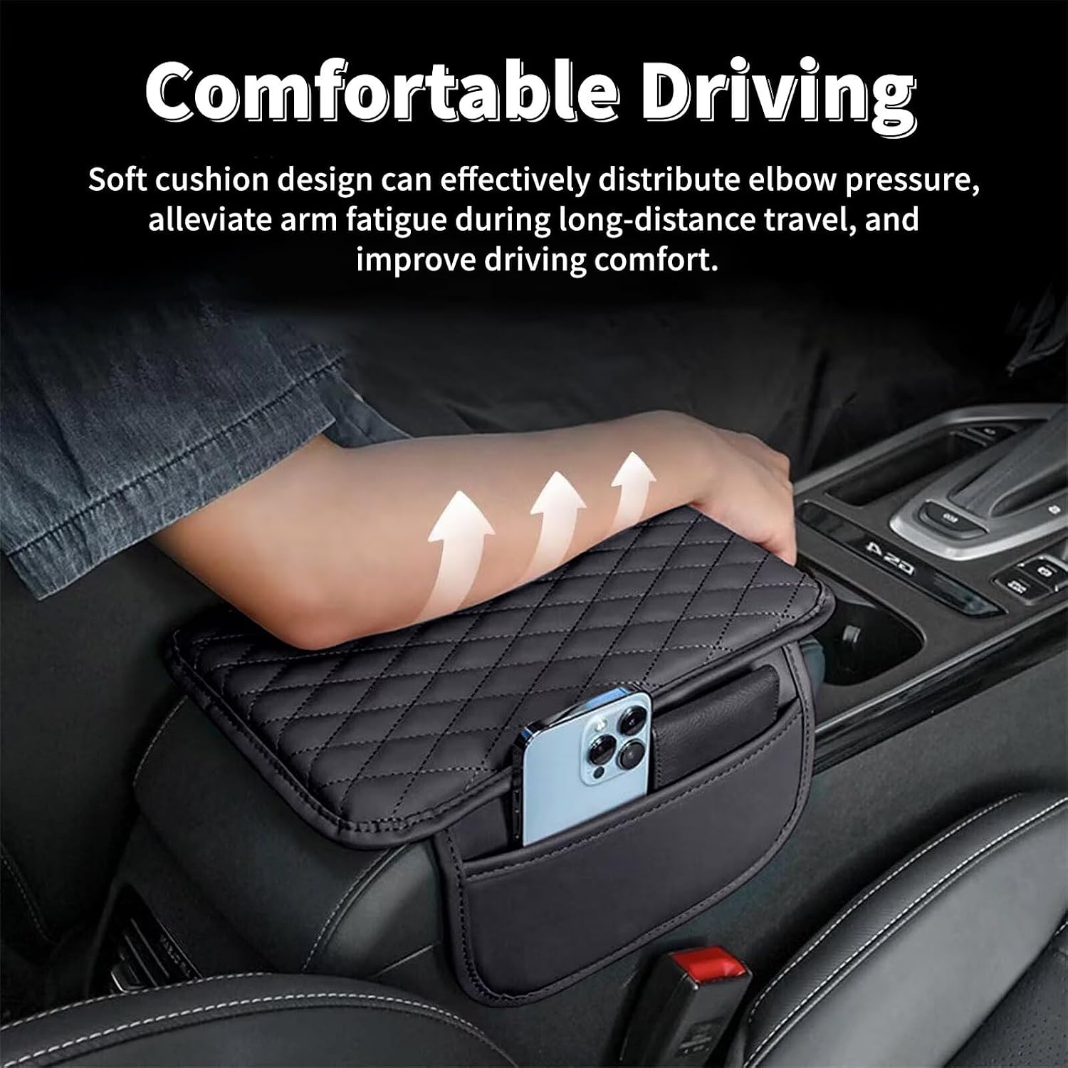 FUNDA PARA CONSOLA CENTRAL LINCOLN NAUTILUS NEGRO CON BOLSILLOS DE ALMACENAMIENTO - 5