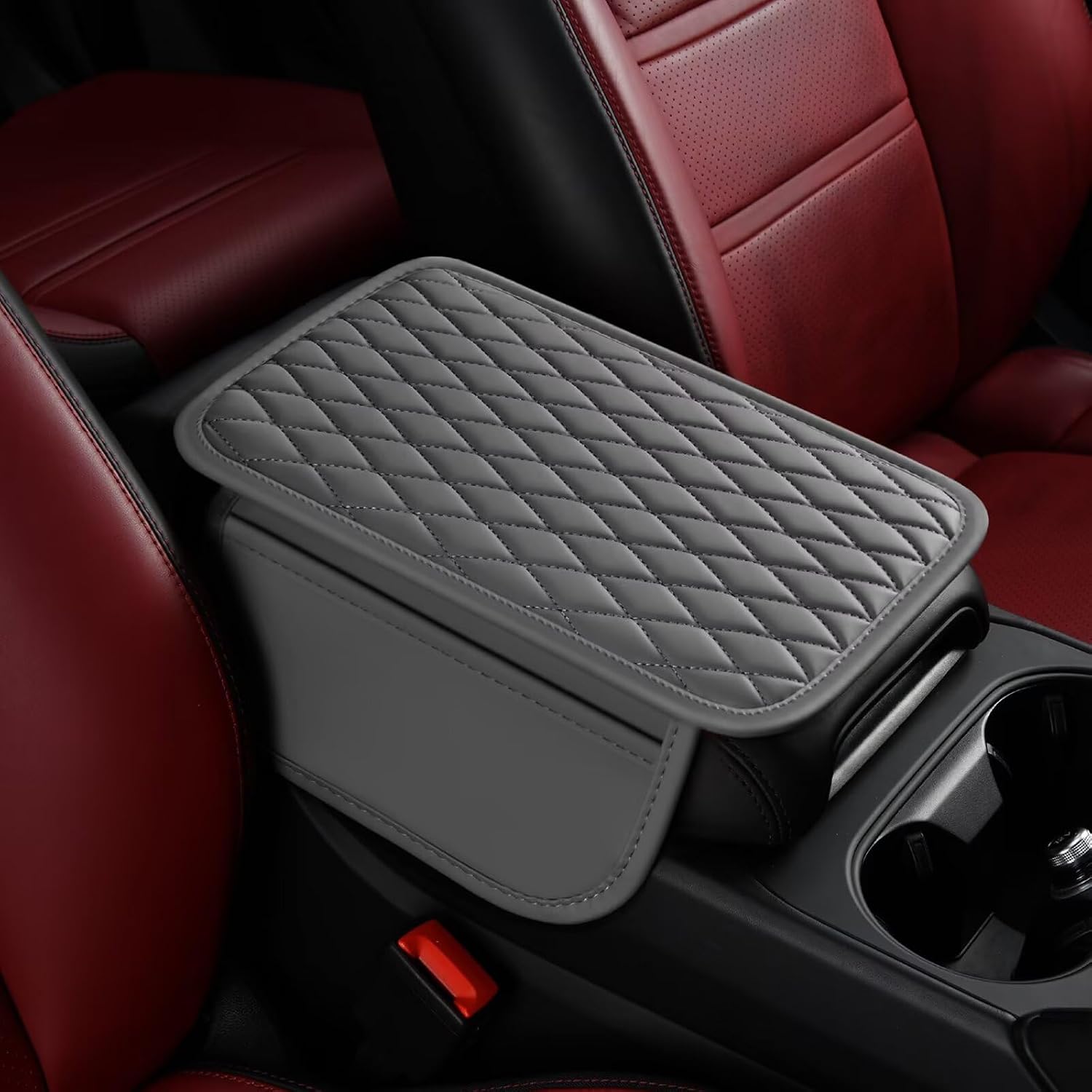 FUNDA PARA CONSOLA CENTRAL NISSAN SENTRA 01 GRIS CON BOLSILLOS DE ALMACENAMIENTO - 1