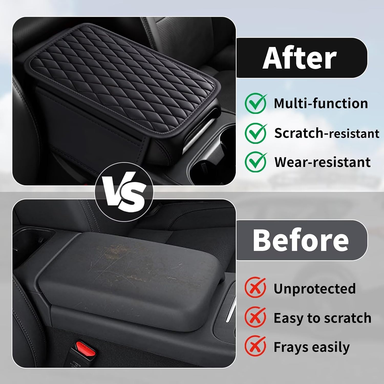 FUNDA PARA CONSOLA CENTRAL BNMFFYU PARA JEEP RENEGADE NEGRO - 4