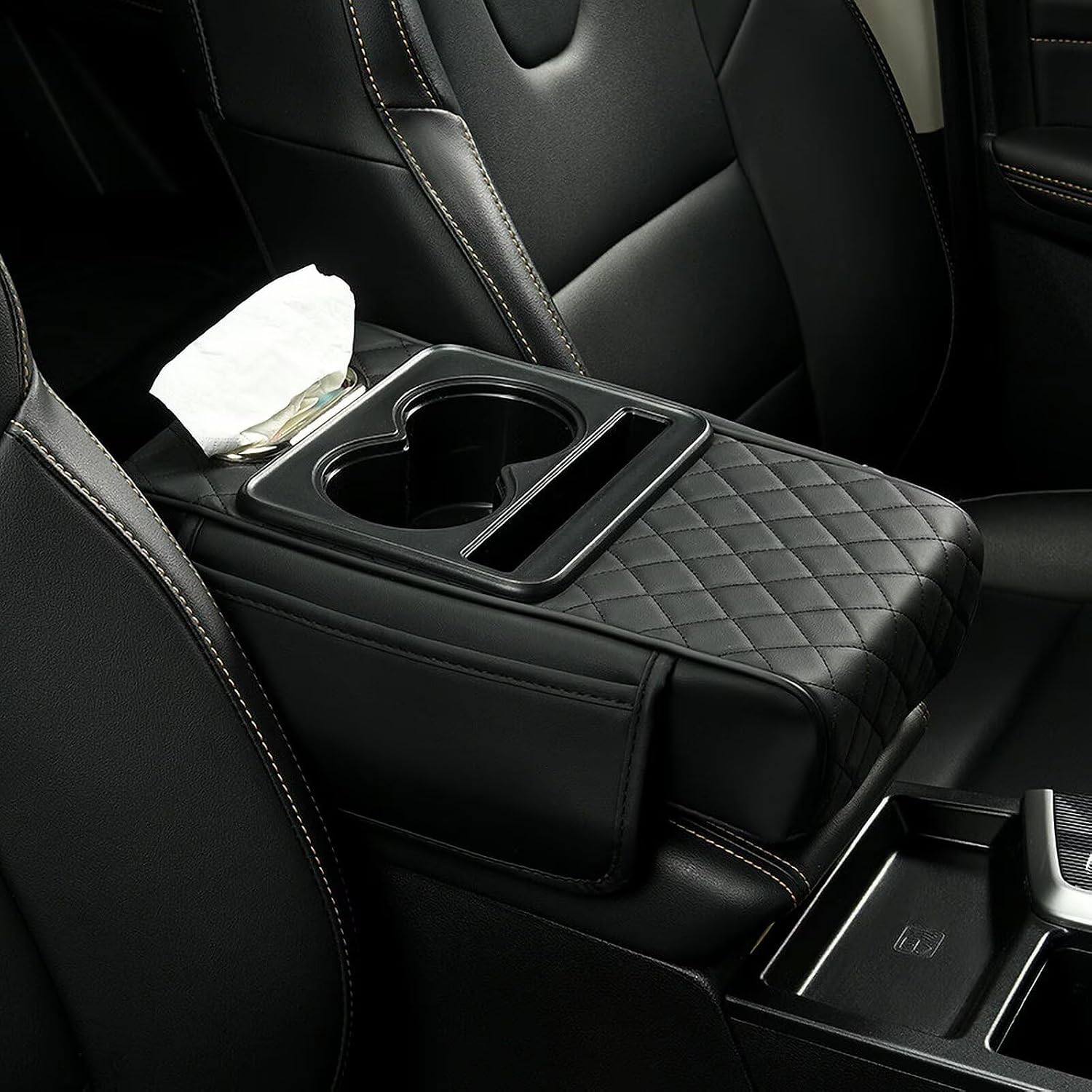 FUNDA PARA CONSOLA CENTRAL 5 EN 1 BNMFFYU PARA CADILLAC XT4 NEGRO - 1