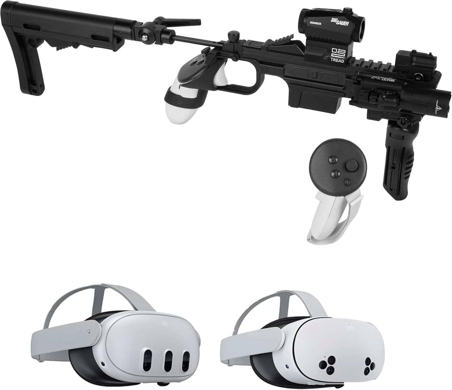 SOPORTE DE ARMA VR VERDOON PARA QUEST 3 Y QUEST 3S, DISEÑO AJUSTABLE Y PLEGABLE, MANO IZQUIERDA - 1