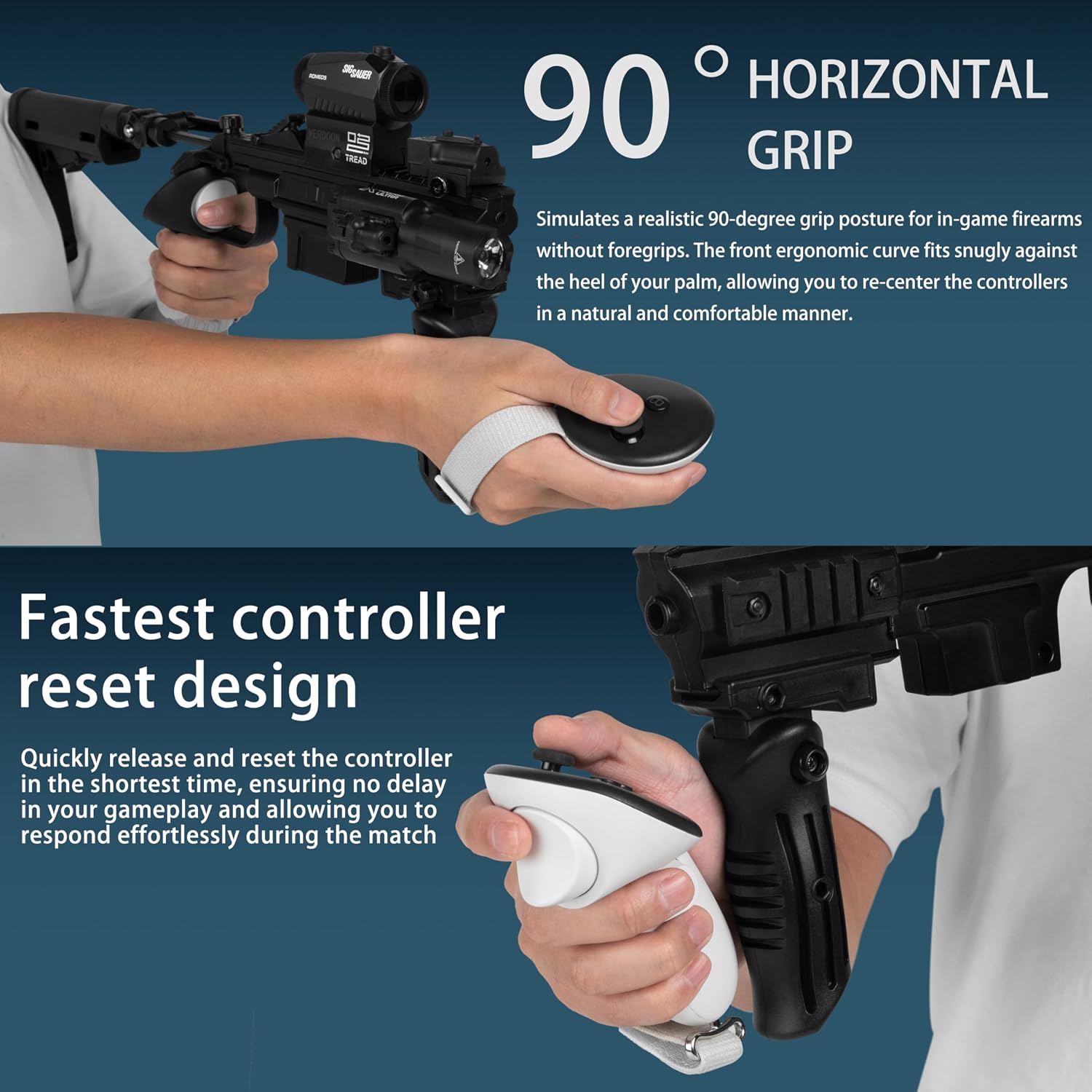 SOPORTE DE ARMA VR VERDOON PARA QUEST 3 Y QUEST 3S, DISEÑO AJUSTABLE Y PLEGABLE, MANO IZQUIERDA - 3