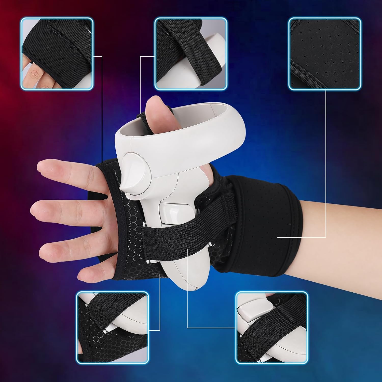 GUANTES DE BOXEO VR PARA QUEST 2 SUPERVR COMPATIBLE CON THRILL OF THE FIGHT - 4