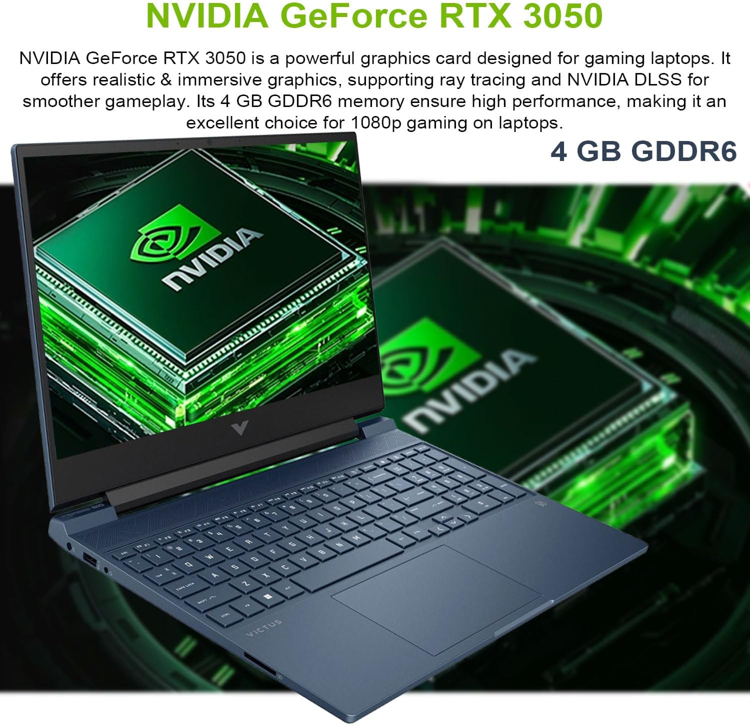 LAPTOP HP VICTUS 15.6 PULGADAS I5-12450H RTX 3050 16GB 1TB SSD 144HZ AZUL - 2