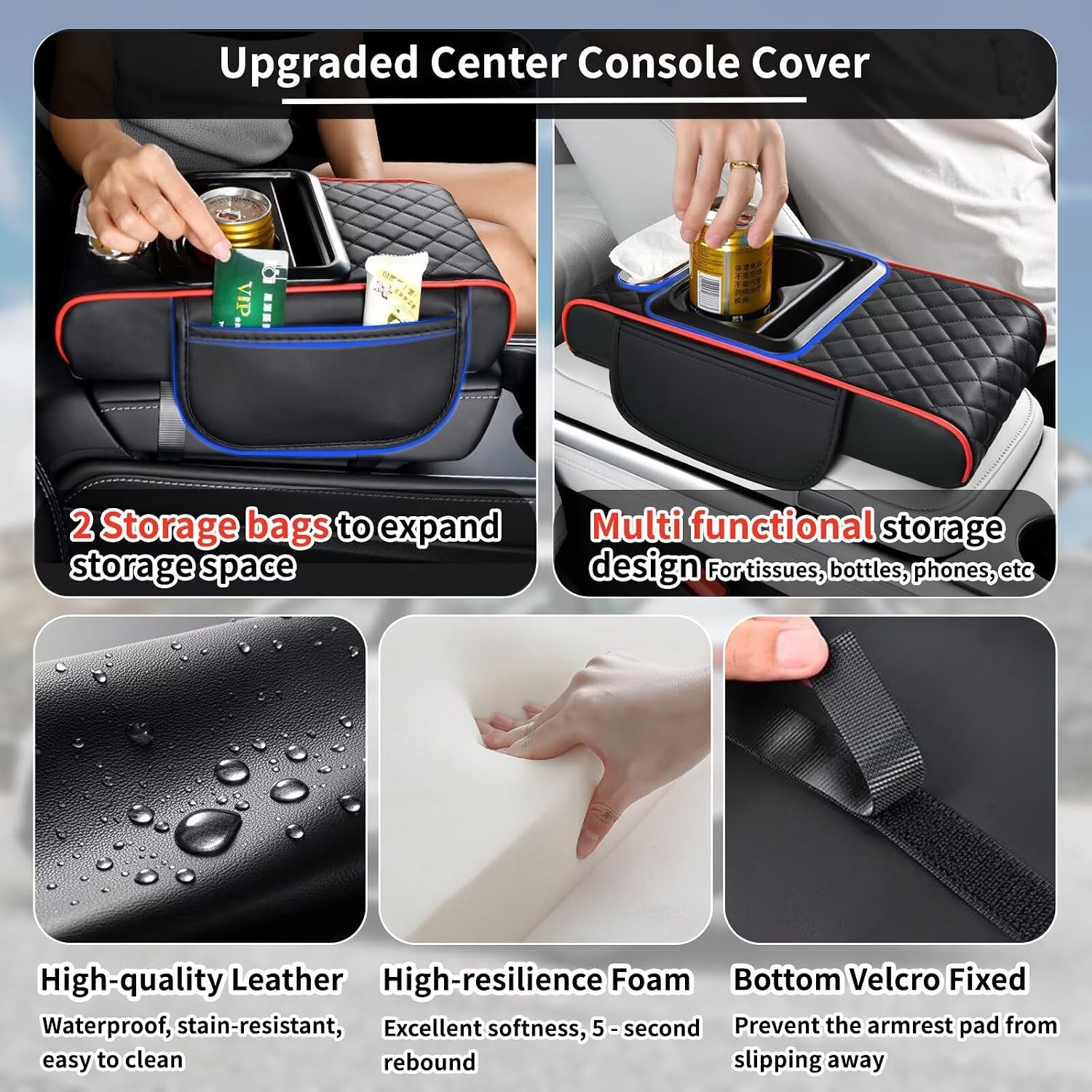 PROTECTOR DE CONSOLA CENTRAL 5 EN 1 PARA HYUNDAI SONATA GRIS - 4