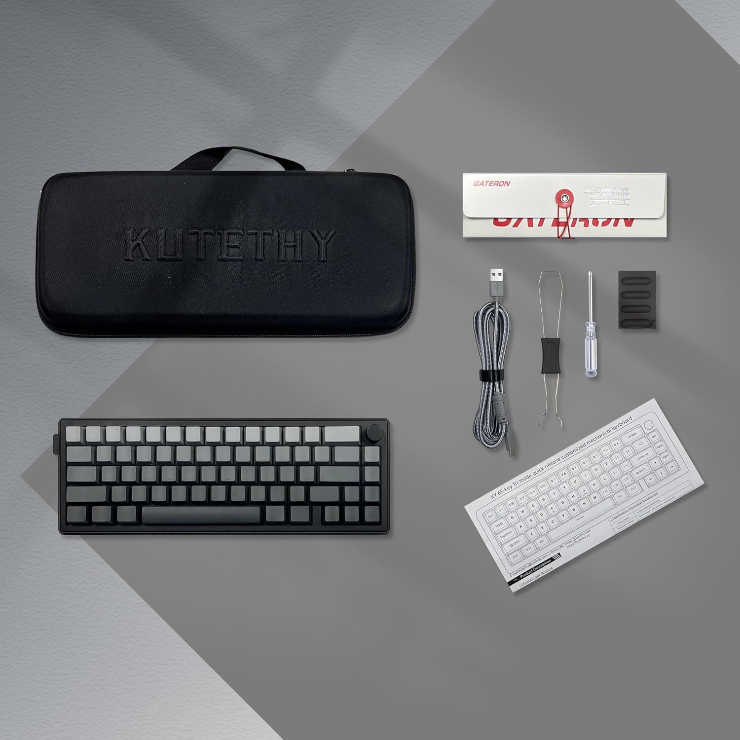 TECLADO MECÁNICO INALÁMBRICO 65% ZHOUWANG ALUMINIO BLANCO CON CONEXIÓN BLUETOOTH - 5